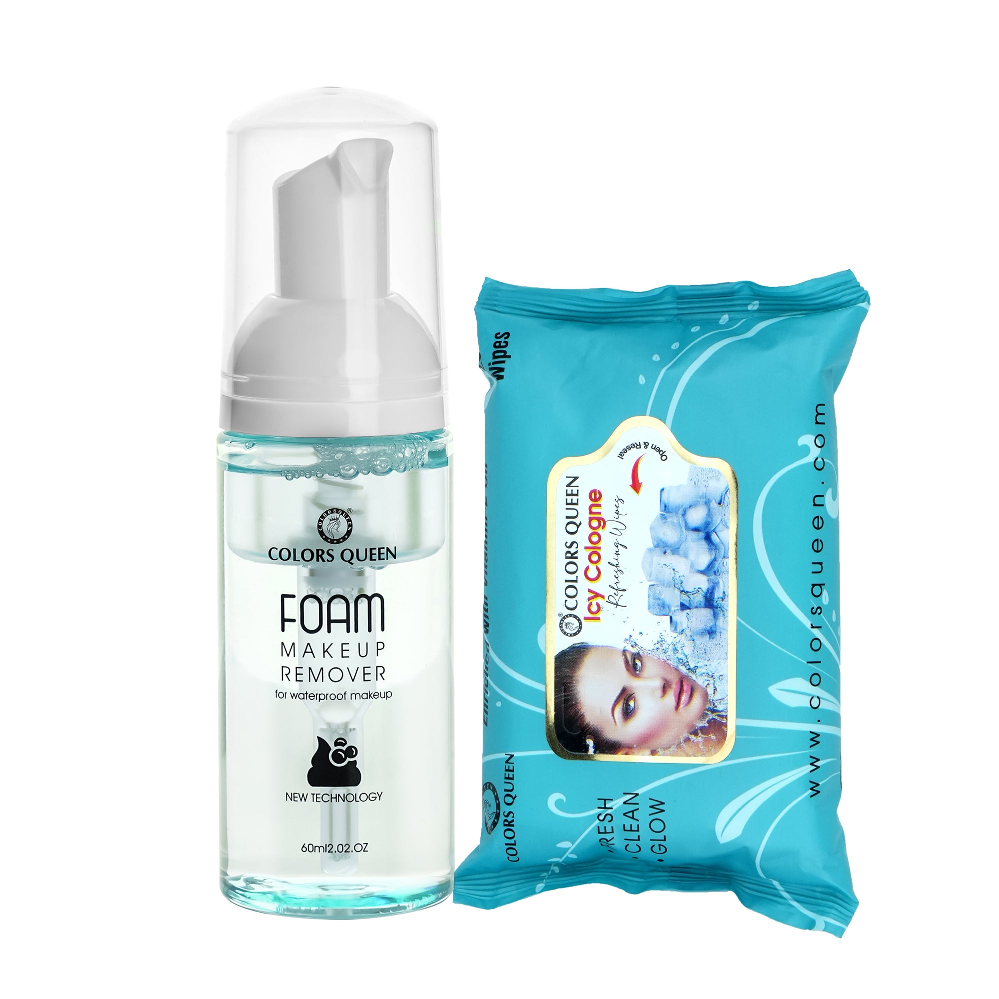 Foam Makeup Remover and Wet Wipes Combo