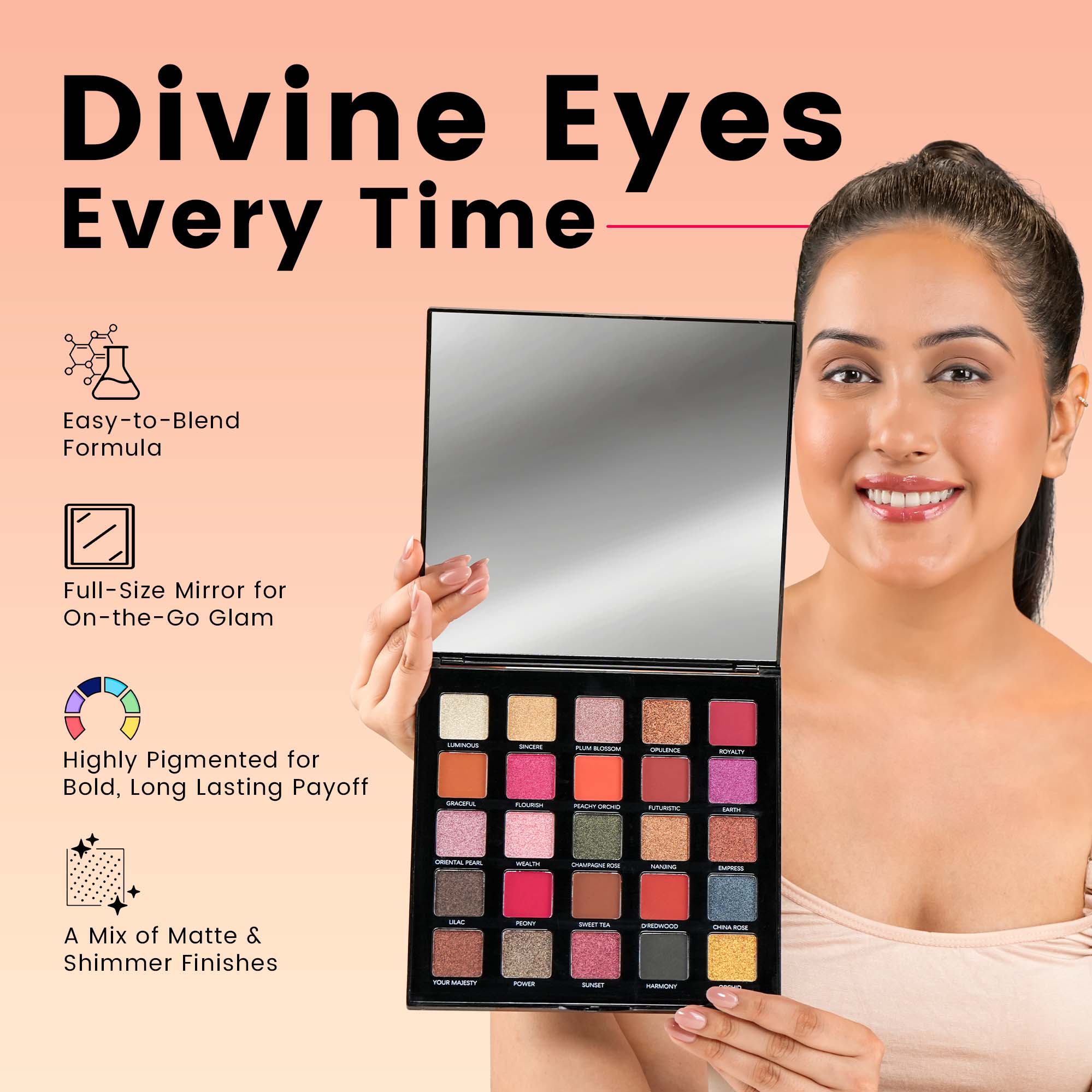 Divine Eyeshadow Palette | 37.5 Gram