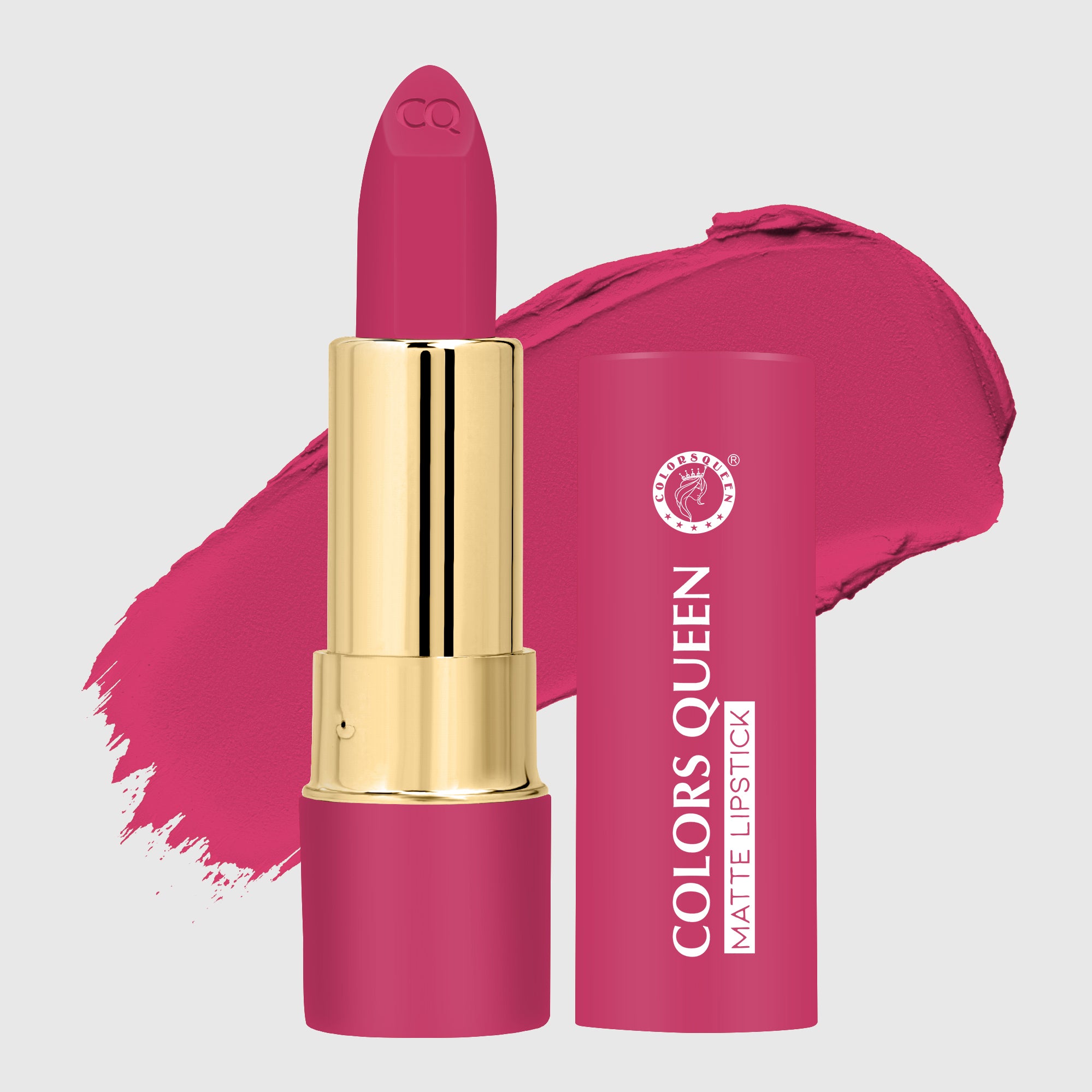 Colors Queen lippie creamy matte lipstick with Mapple Magente shade and swatch