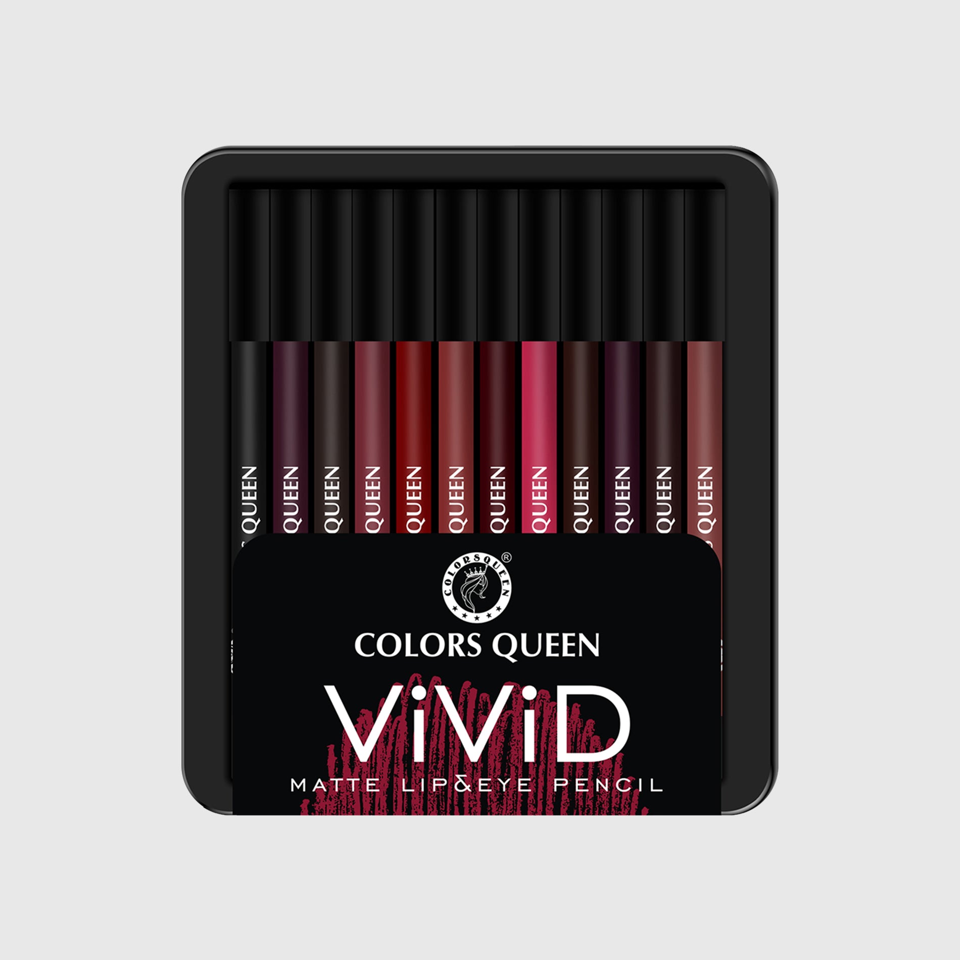 Vivid Matte Lip & Eye Pencil – 12 Smooth Shades Set