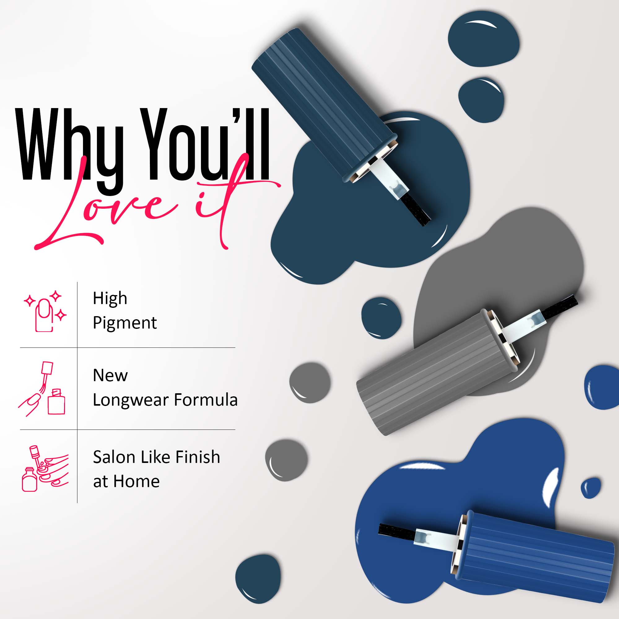 Nail Trend Nail Paint Set of 3