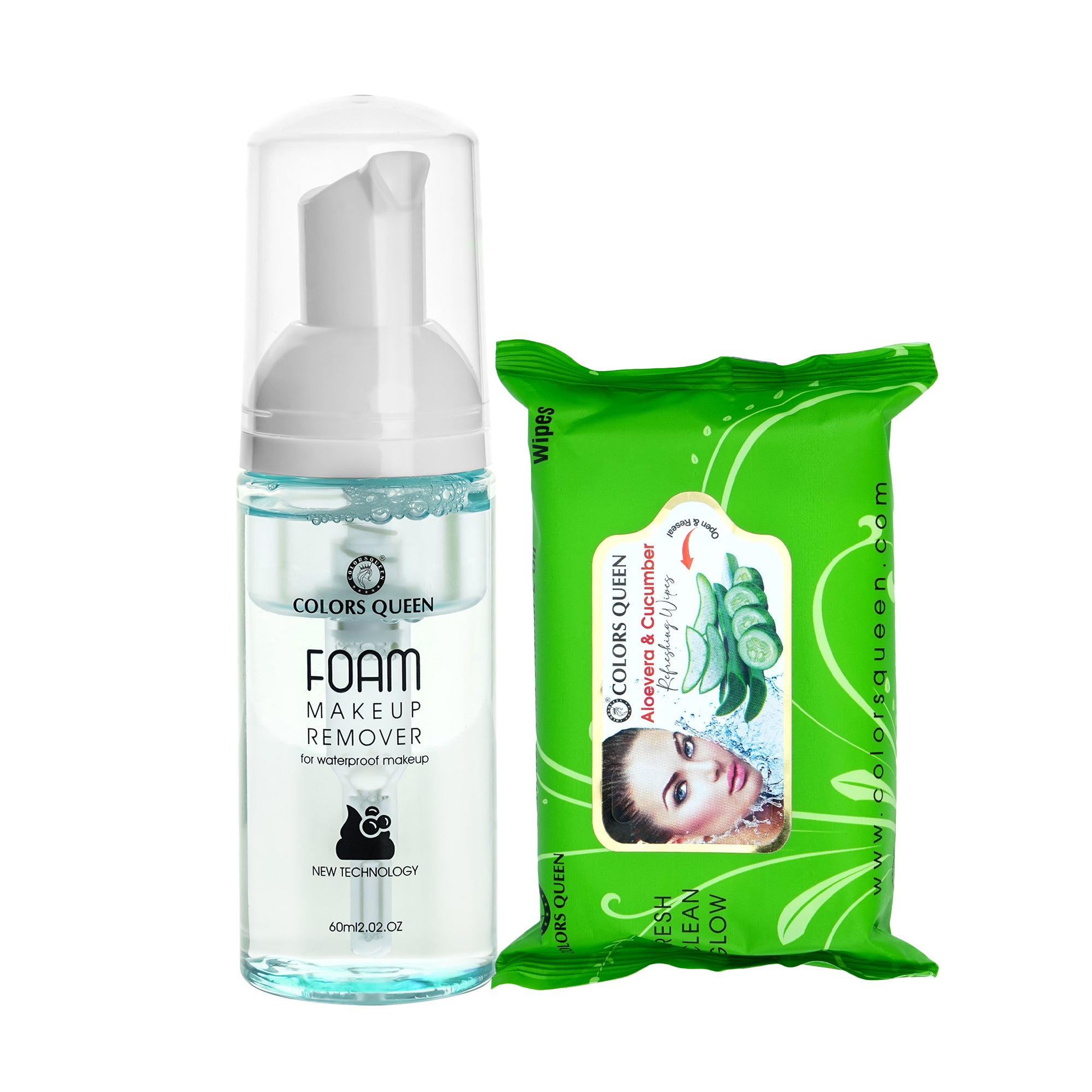 Foam Makeup Remover and Wet Wipes Combo