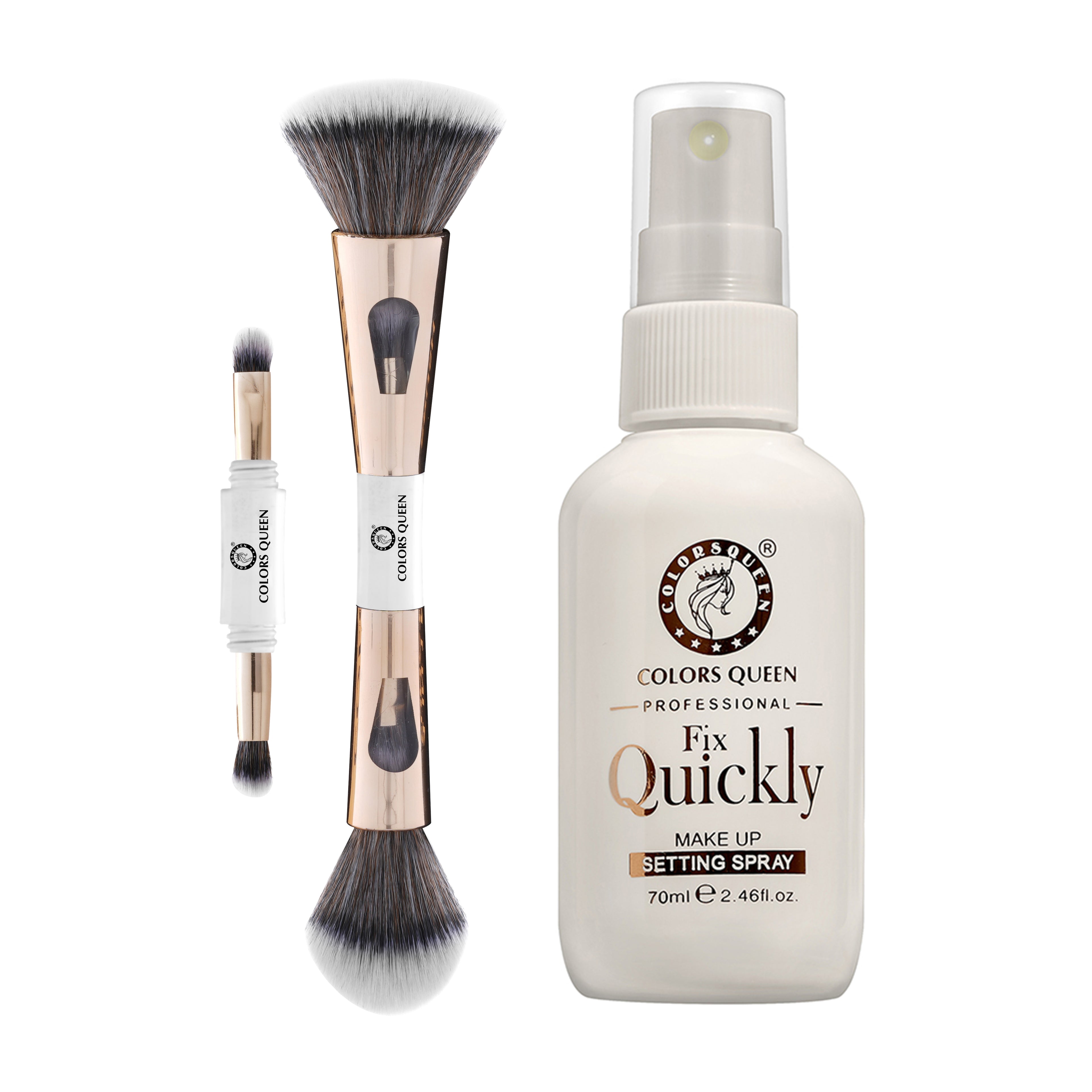 Makeup Brush and Makeup Setting Spray Combo