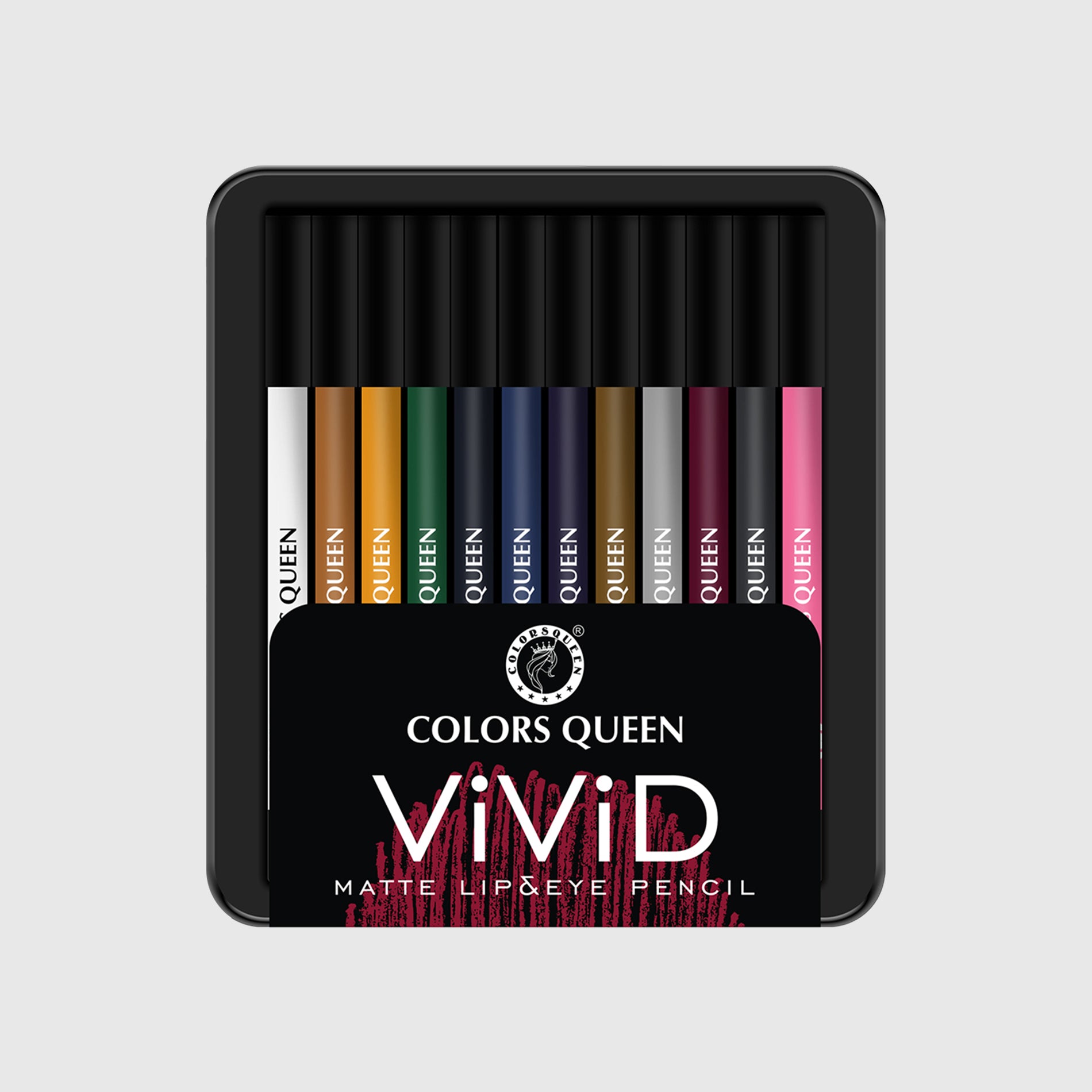Vivid Matte Lip & Eye Pencil – 12 Smooth Shades Set