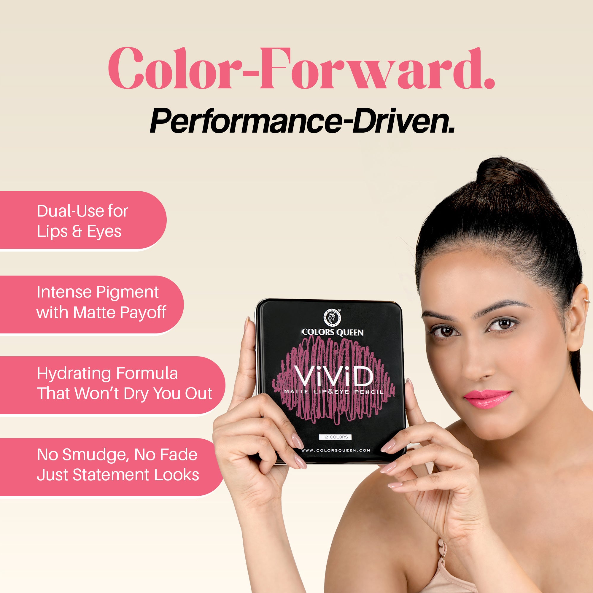 Vivid Matte Lip & Eye Pencil – 12 Smooth Shades Set