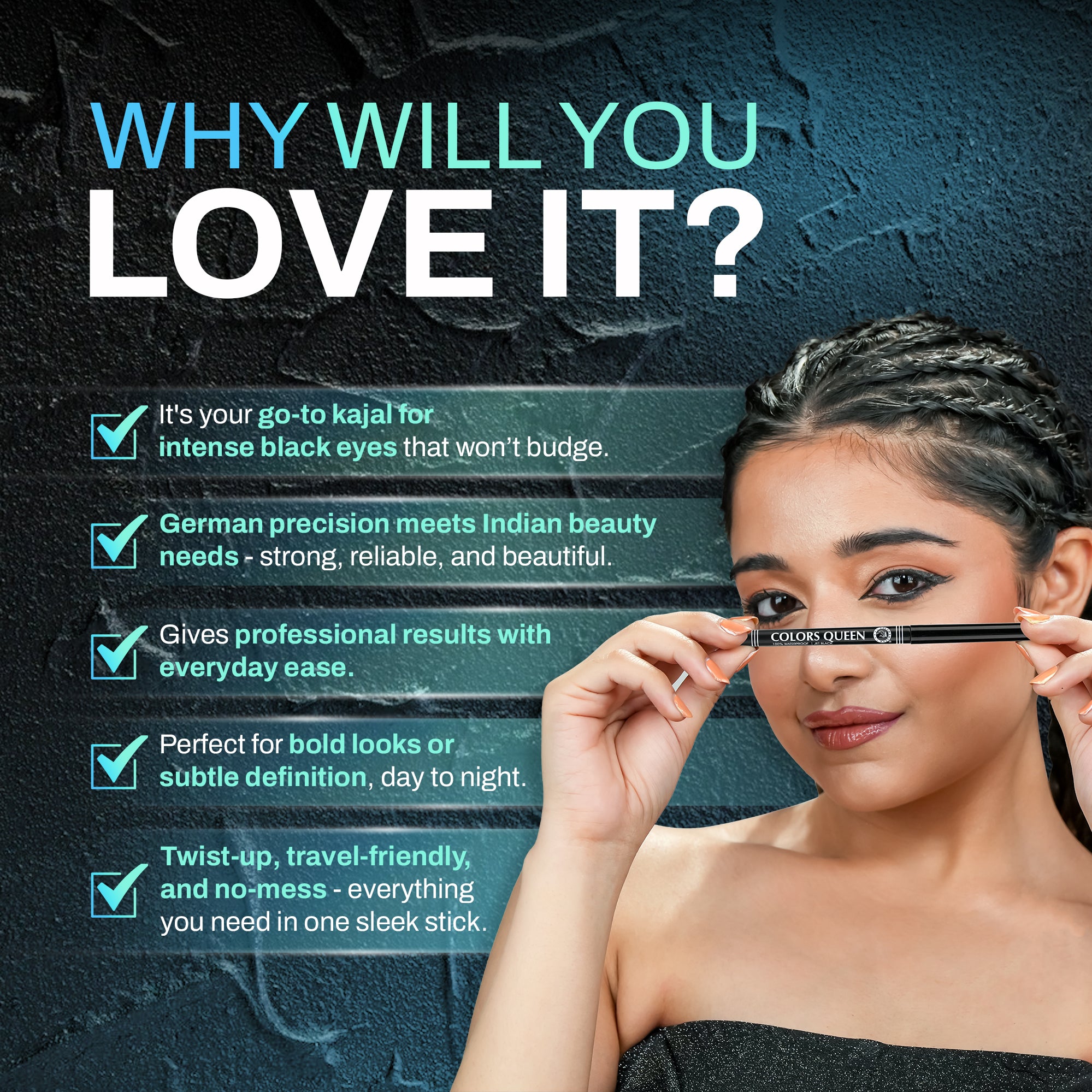 Super Black Auto Kohl Kajal