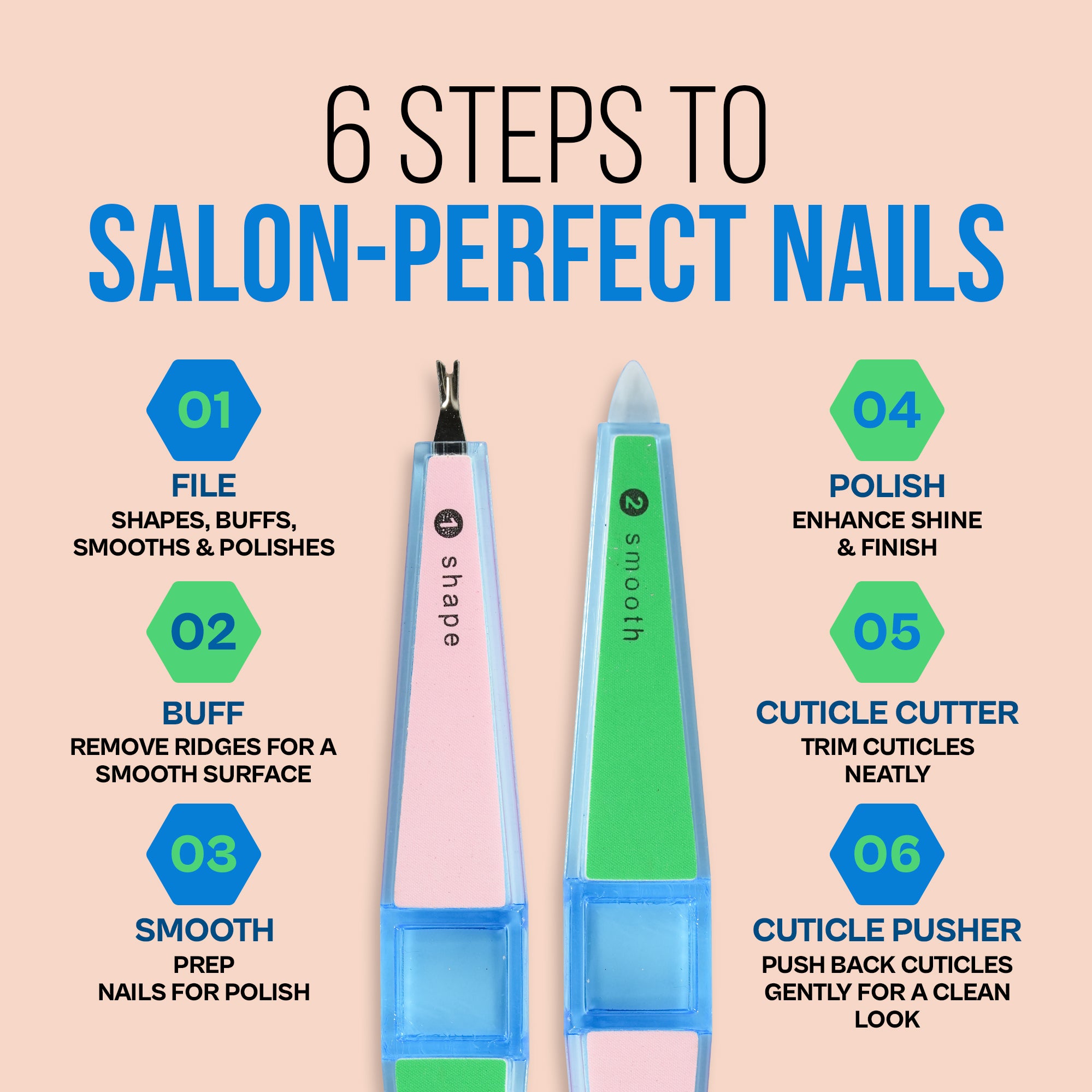 Colors Queen 6 in 1 nail buffer