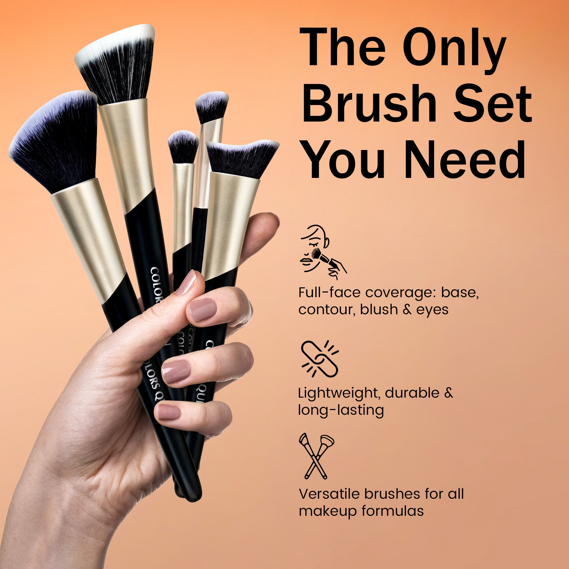 Pro Beauty Essentials 5 pc Brush Set