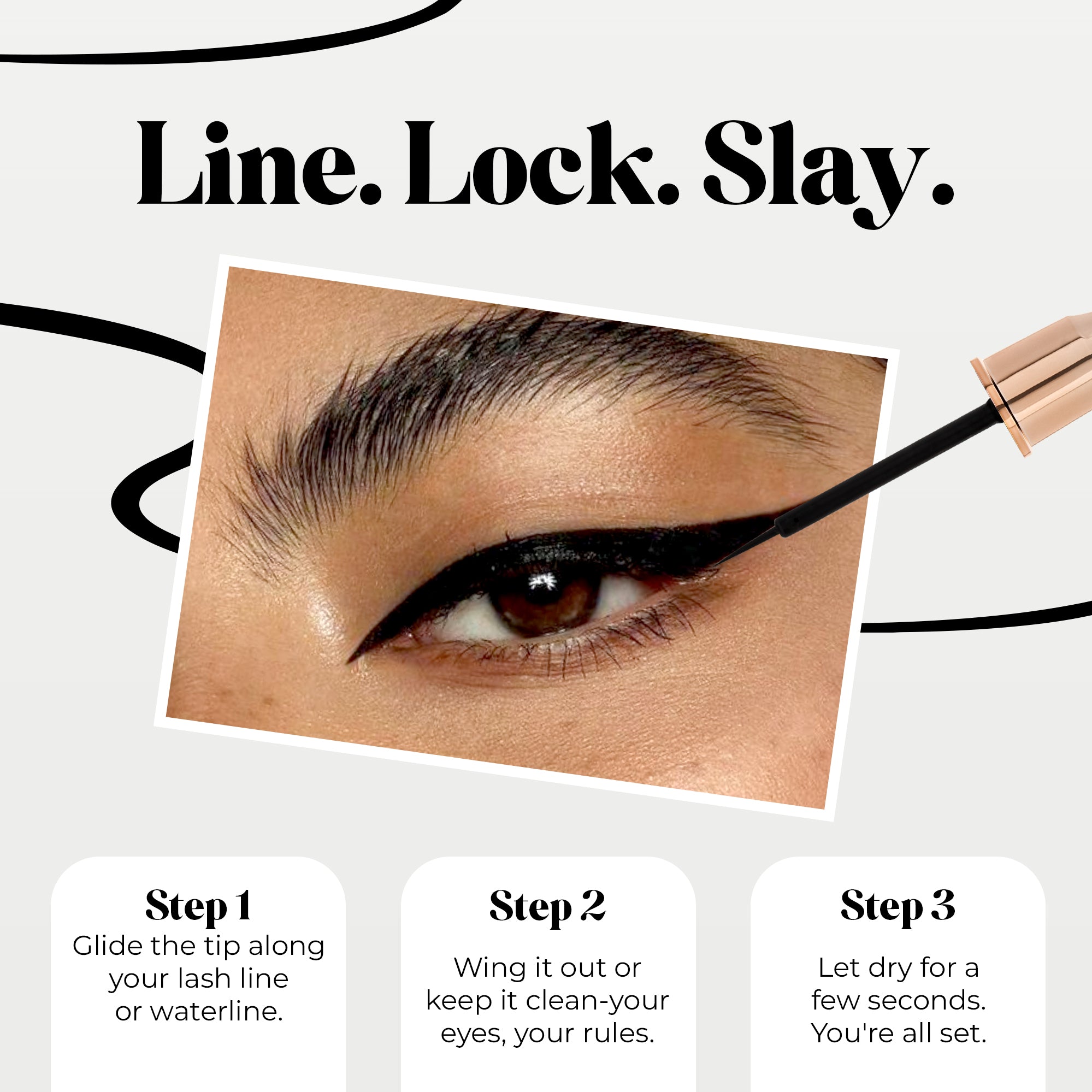 Shine Line Long Lasting Waterproof Eyeliner (Black) | 6 Ml