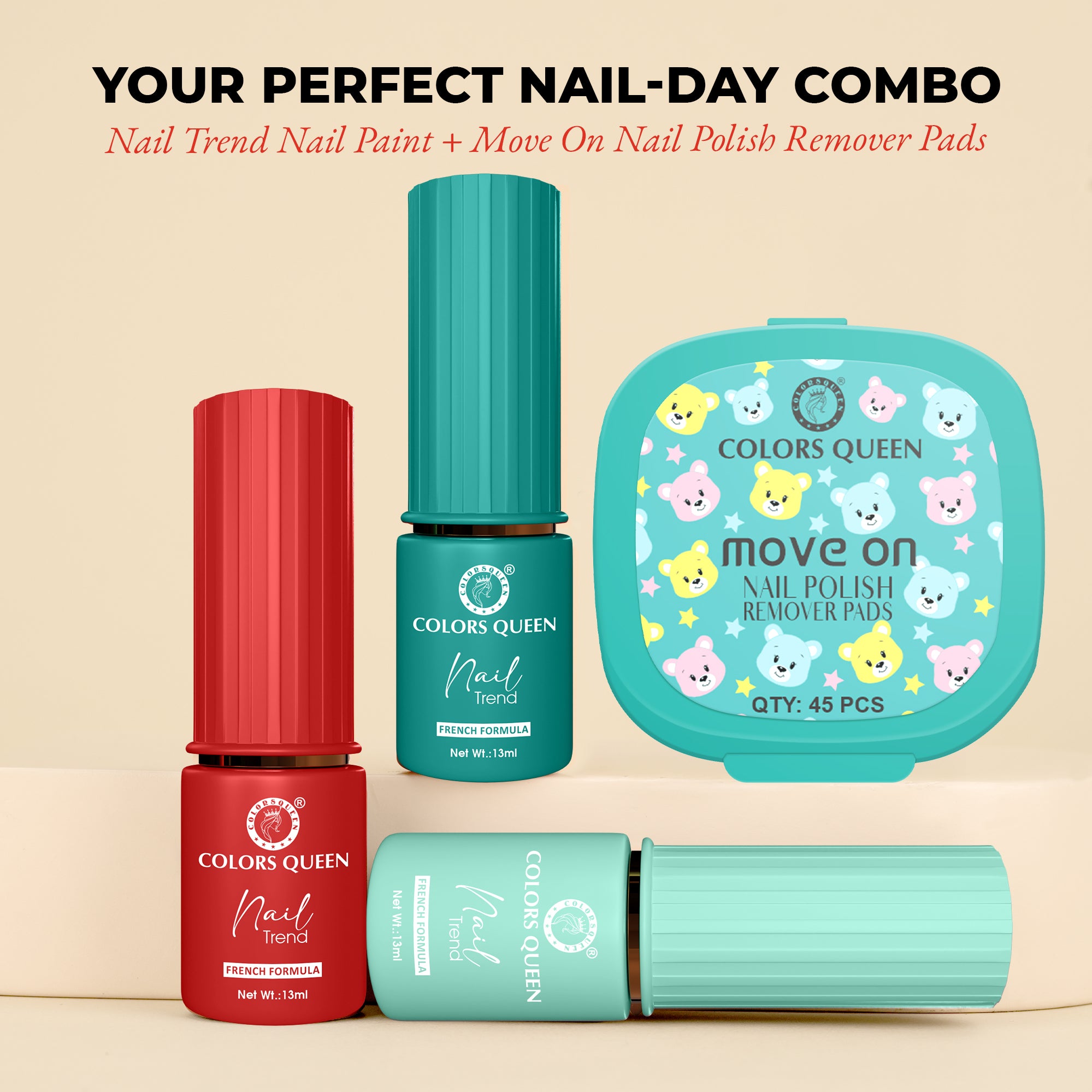 Nail Paint Set of 3 – Free Remover Pads