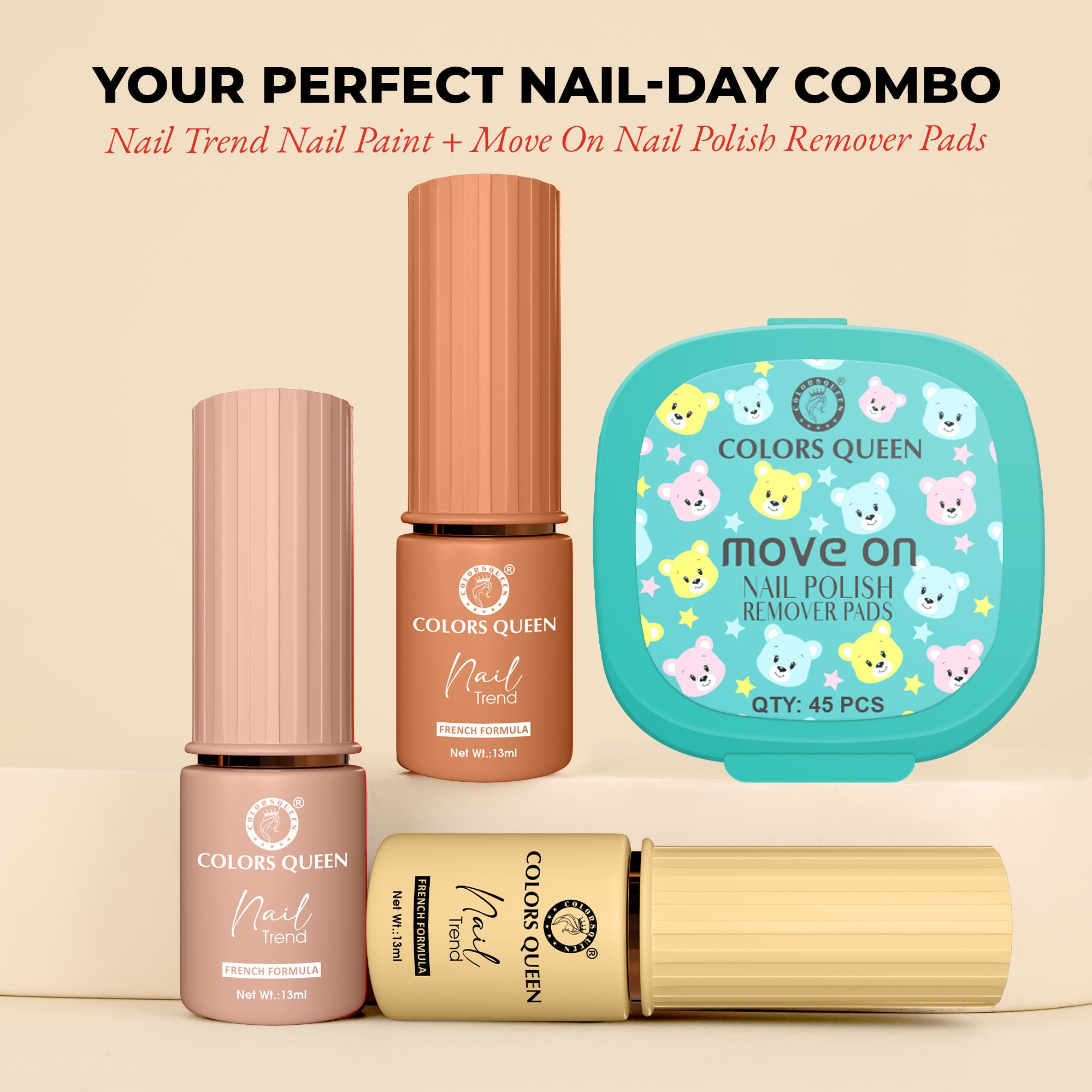 Nail Paint Set of 3 – Free Remover Pads