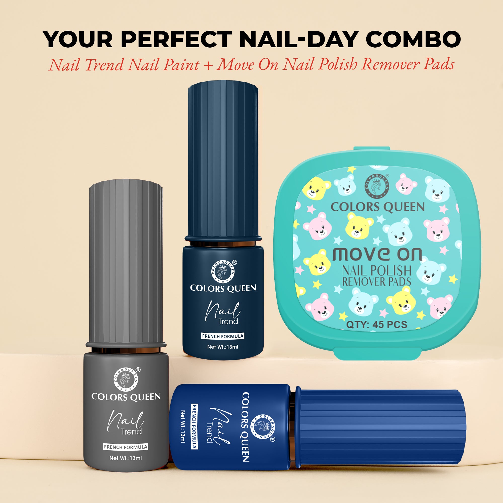 Nail Paint Set of 3 – Free Remover Pads