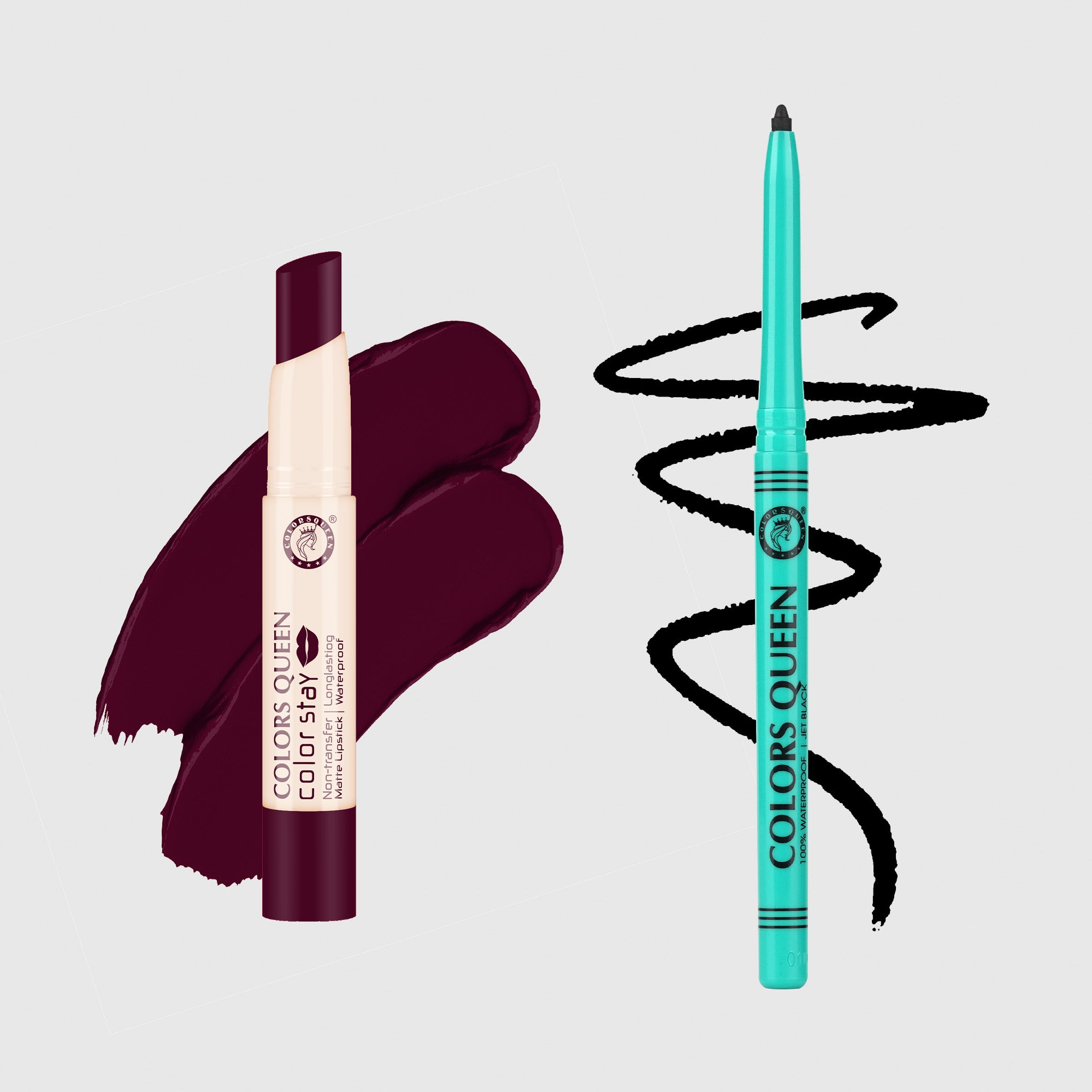 Color Stay Non-Transfer Lipstick and Bold Eyes Auto Kajal Combo