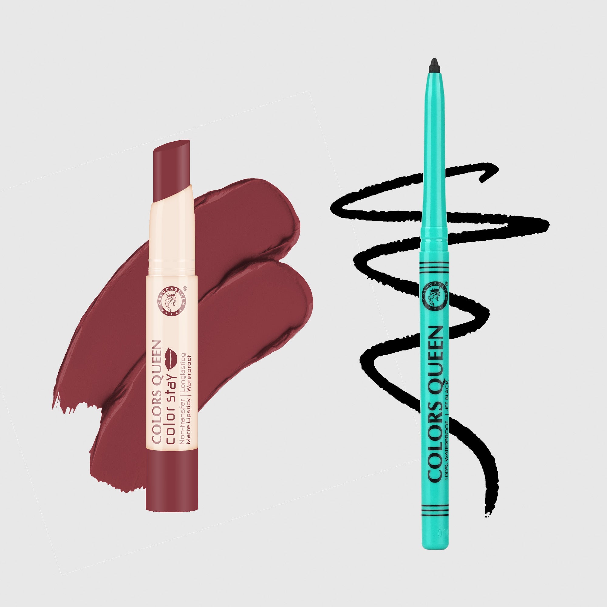 Color Stay Non-Transfer Lipstick and Bold Eyes Auto Kajal Combo