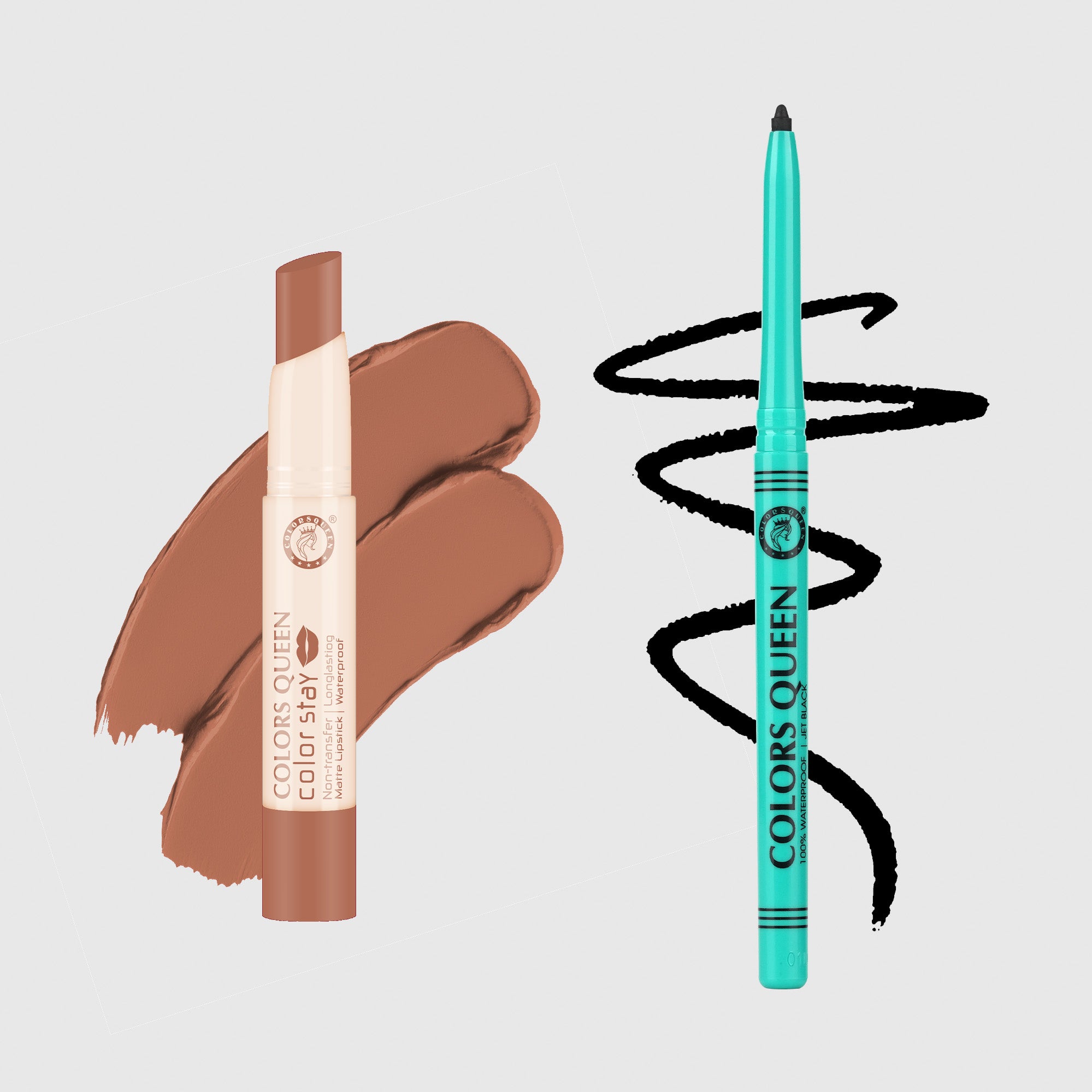 Color Stay Non-Transfer Lipstick and Bold Eyes Auto Kajal Combo