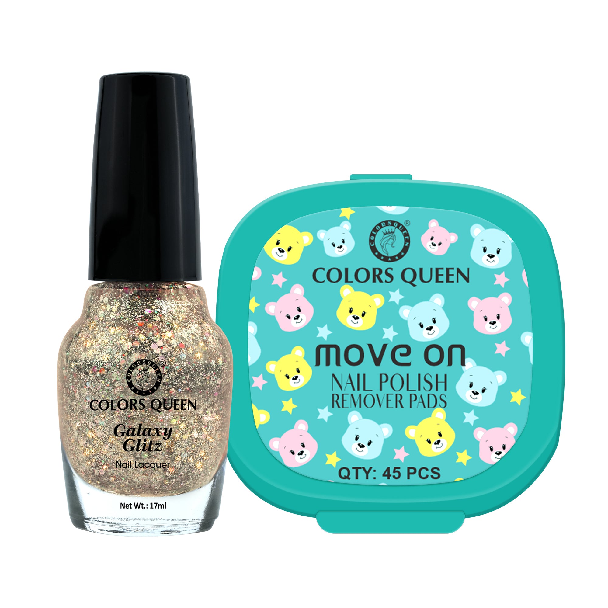 Galaxy Glitz Nail Paint with Removing Pads for Flawless Shine