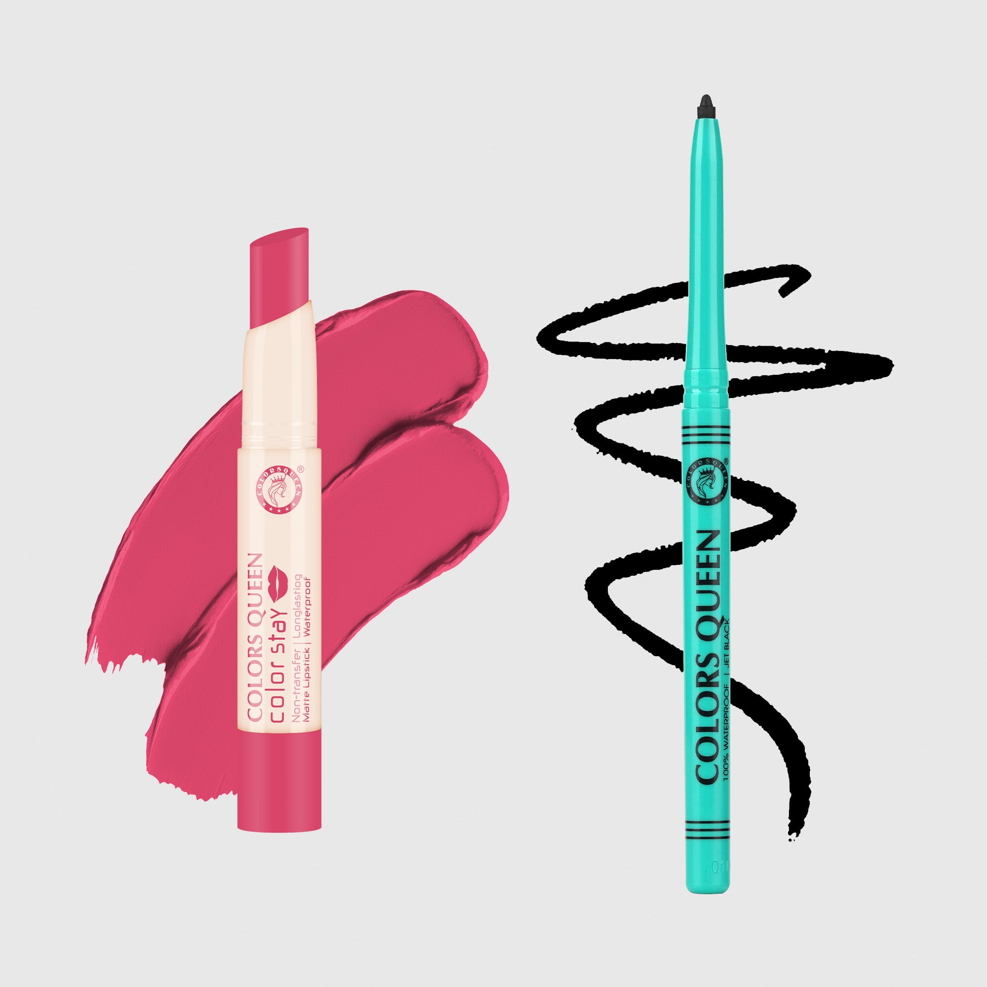 Color Stay Non-Transfer Lipstick and Bold Eyes Auto Kajal Combo