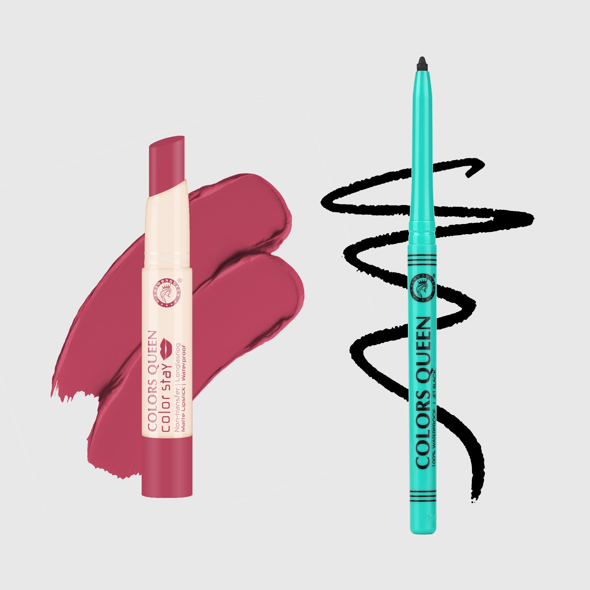Color Stay Non-Transfer Lipstick and Bold Eyes Auto Kajal Combo