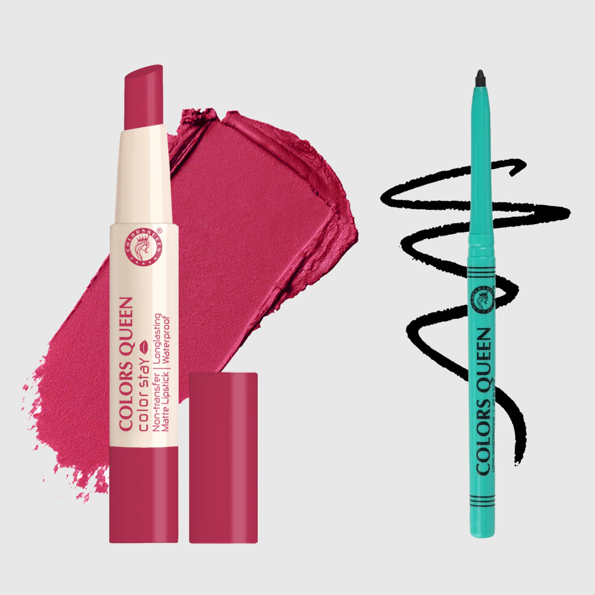 Color Stay Non-Transfer Lipstick and Bold Eyes Auto Kajal Combo