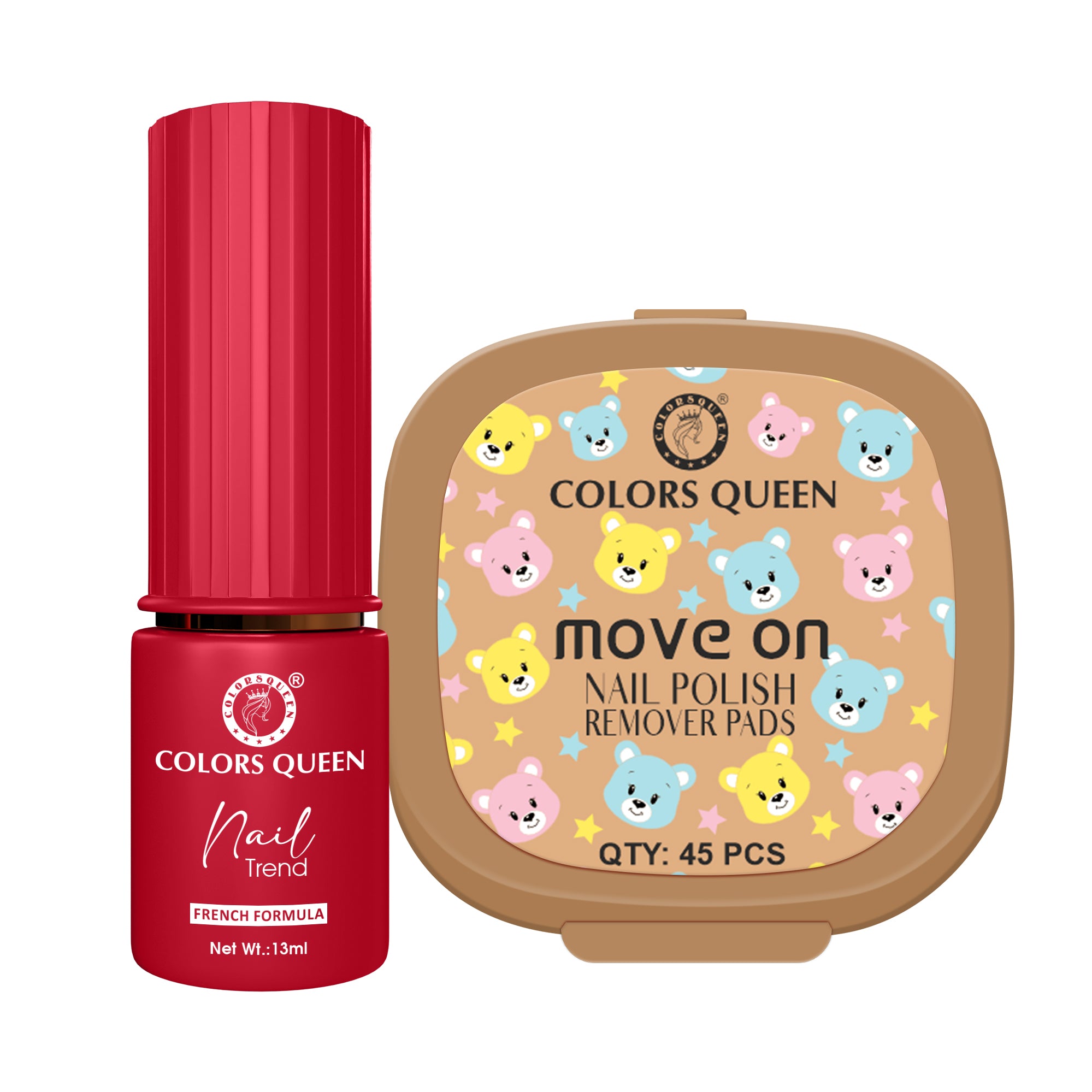 Trend Nail Paint & Polish Remover Pads Combo - Your Complete Nail Kit