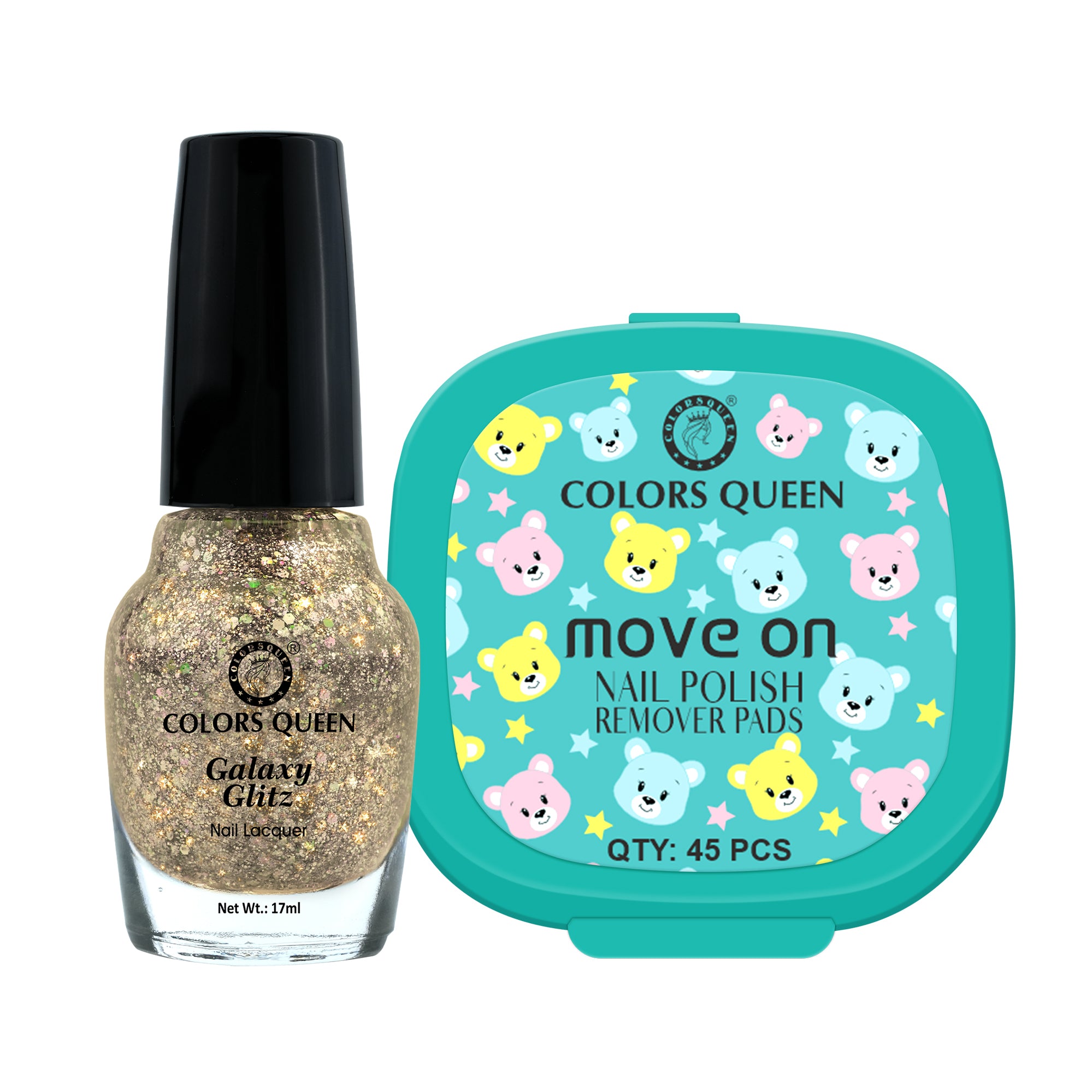 Galaxy Glitz Nail Paint with Removing Pads for Flawless Shine