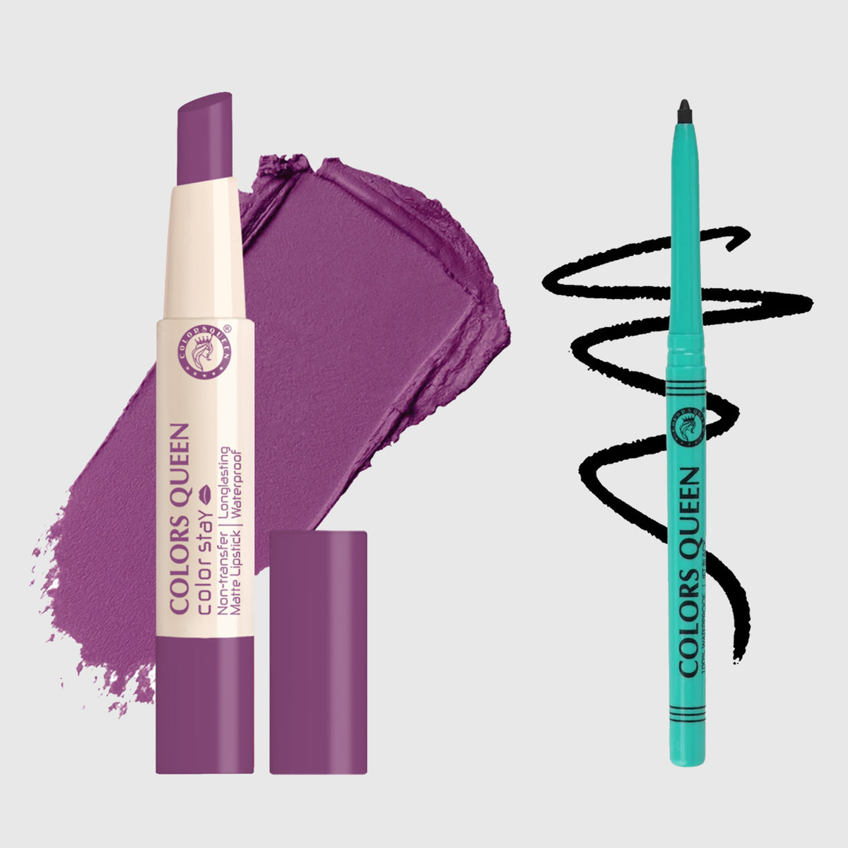 Color Stay Non-Transfer Lipstick and Bold Eyes Auto Kajal Combo