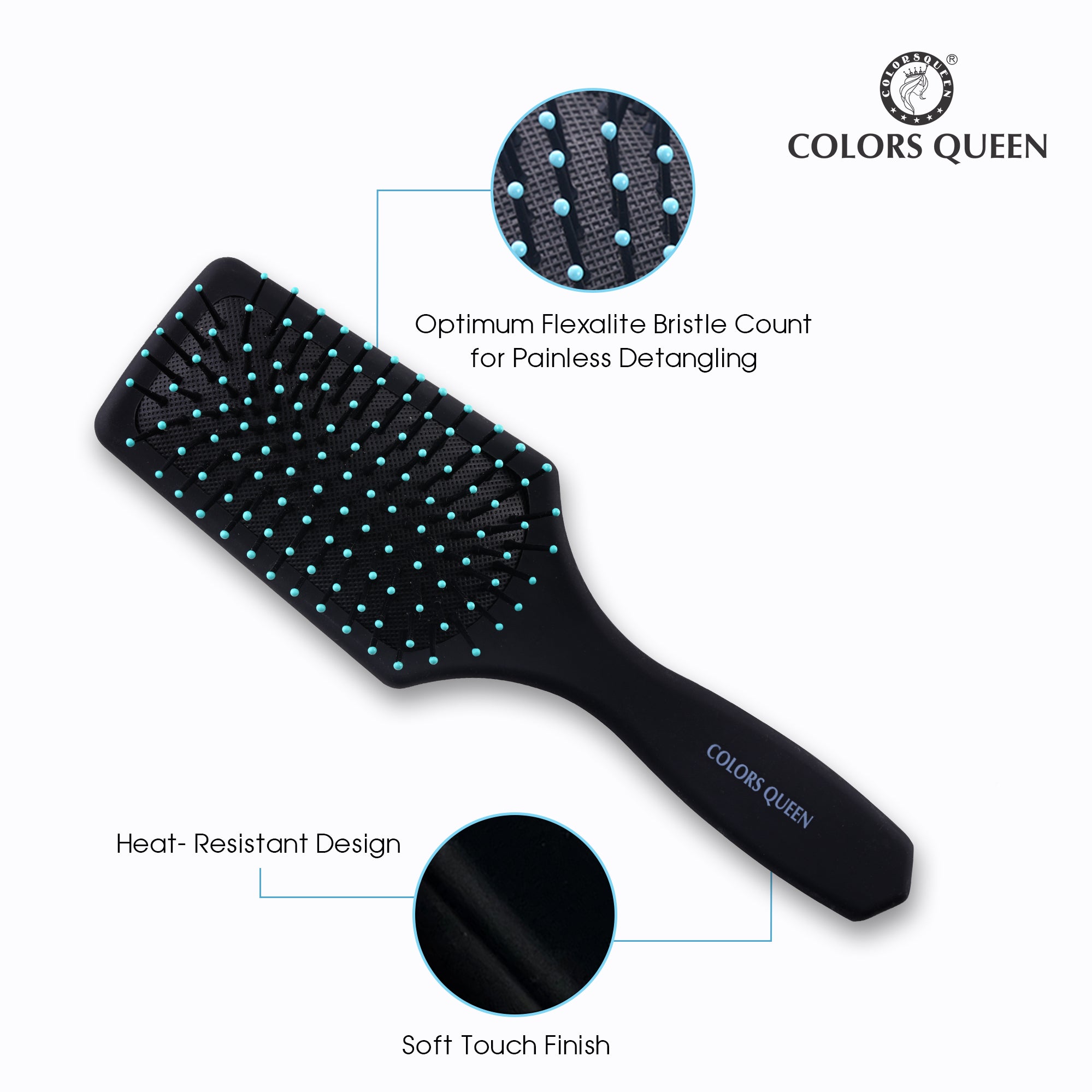 Colors Queen Small Flat Cushion Brush