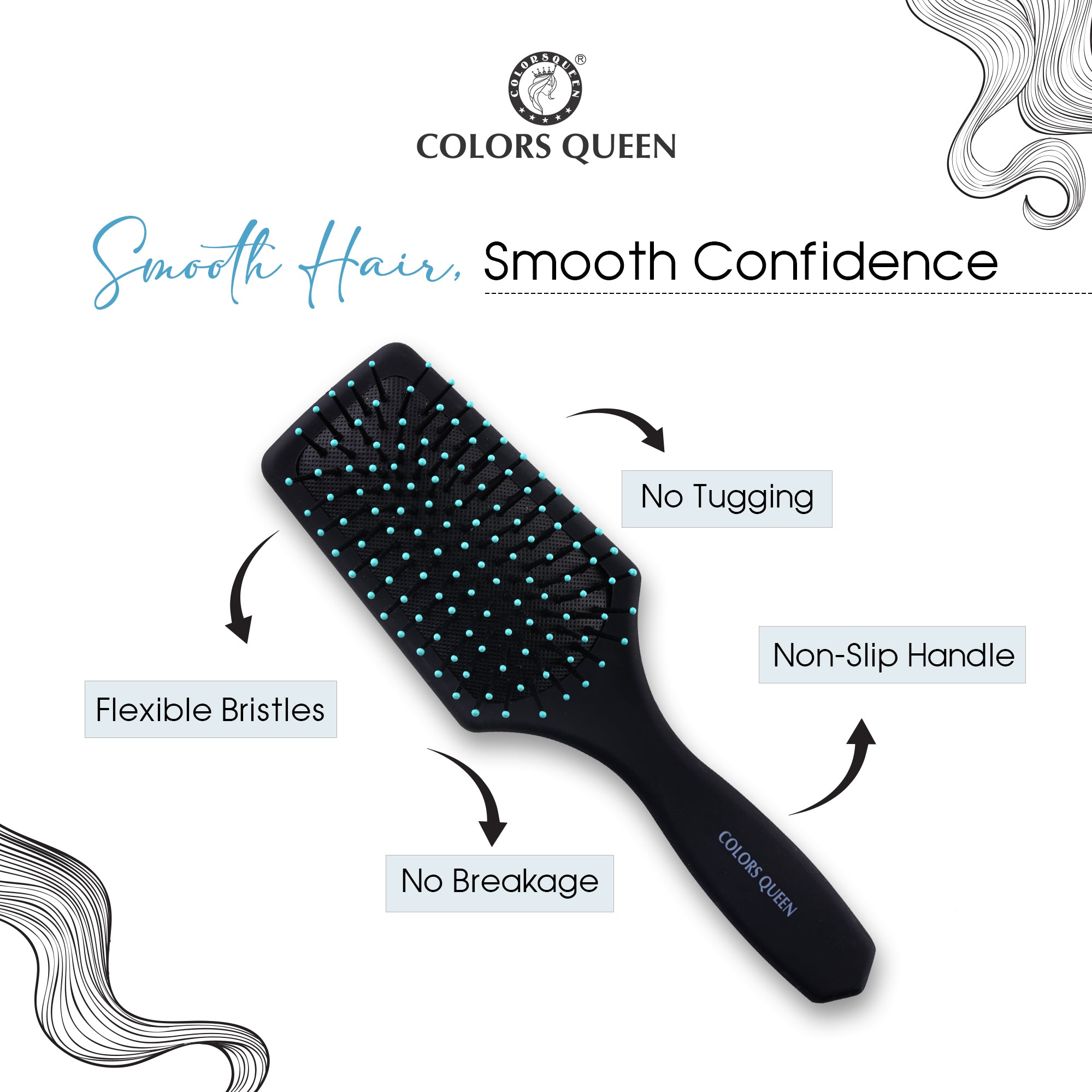 Colors Queen Small Flat Cushion Brush