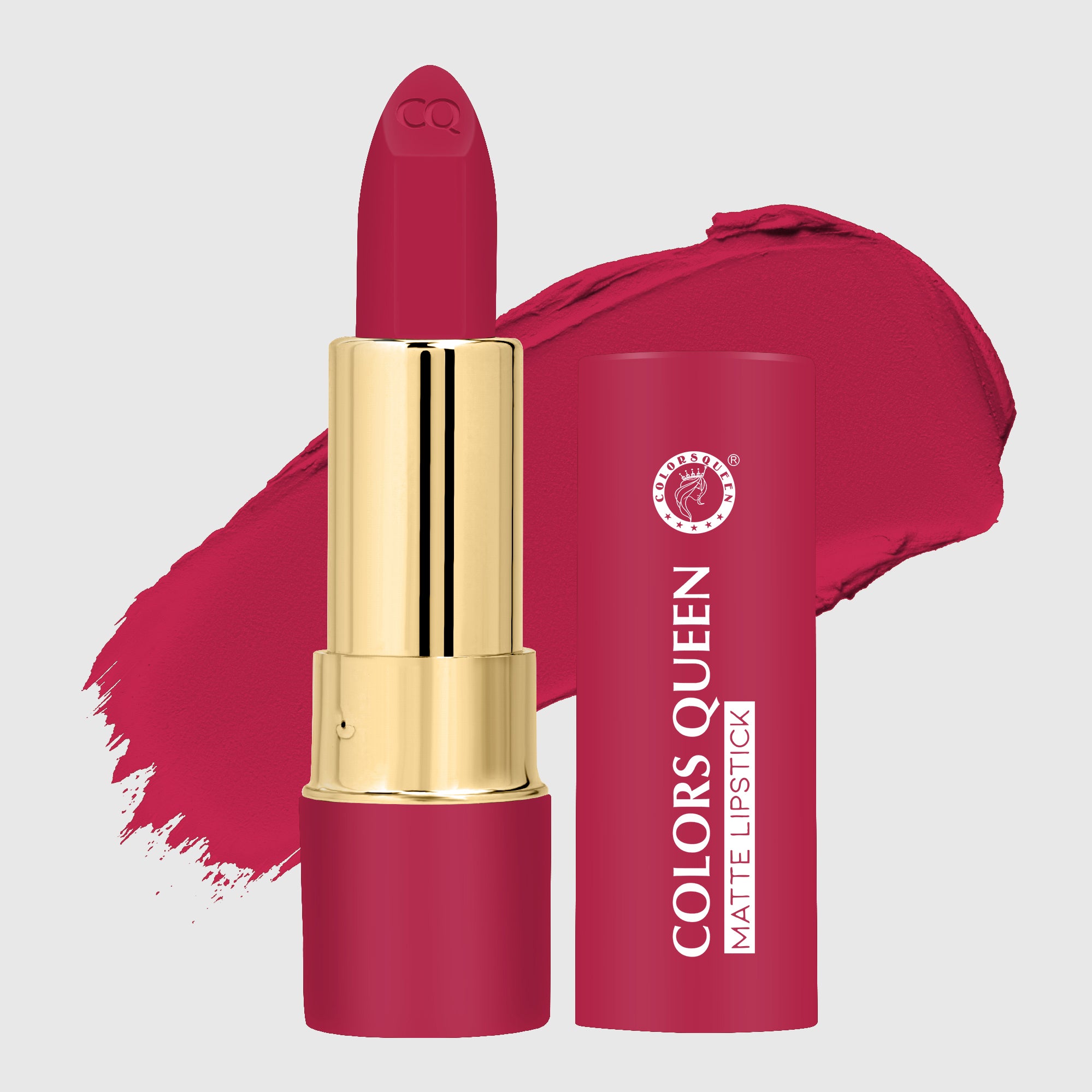 Colors Queen lippie creamy matte lipstick with rose blush shade and swatch