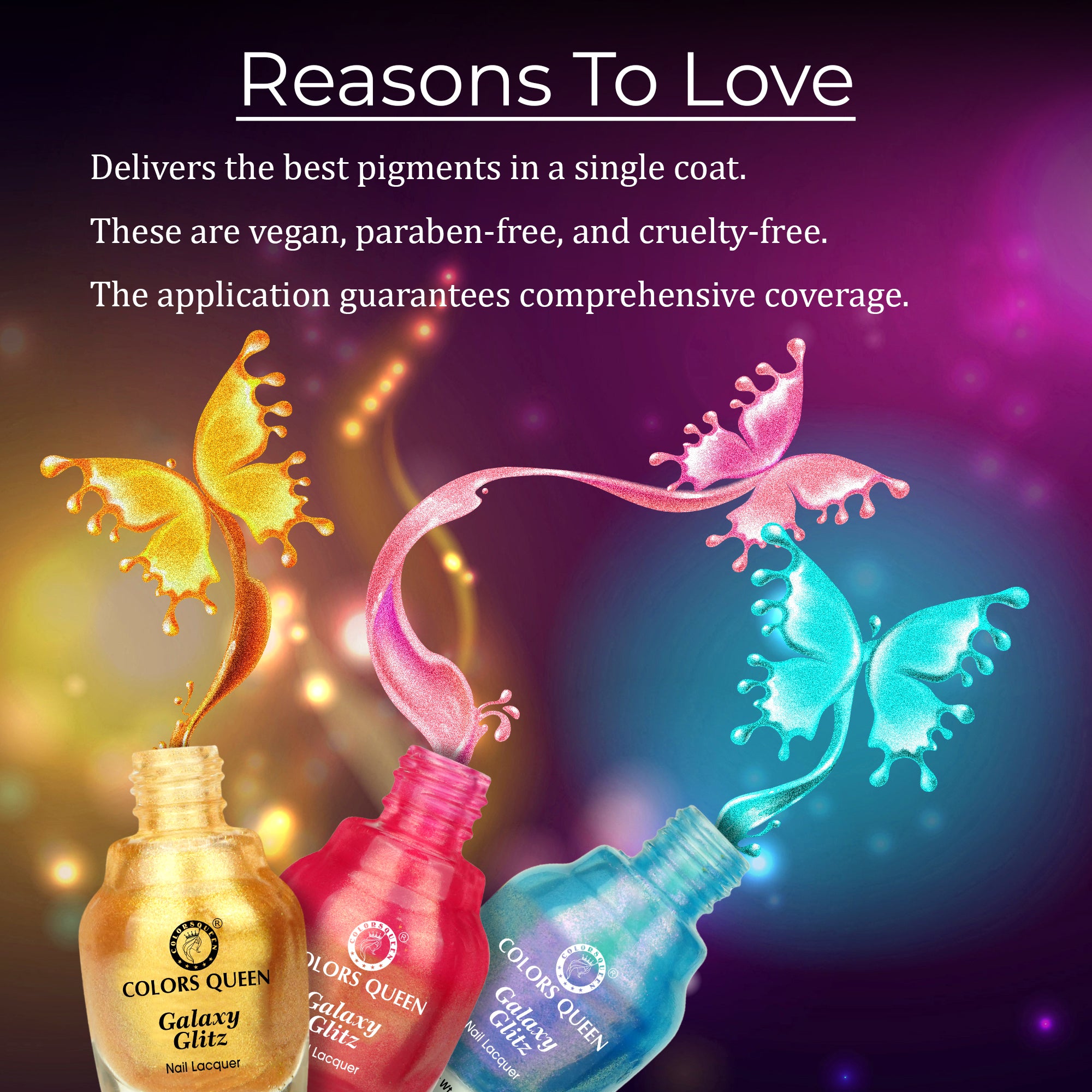 Colors Queen Galaxy Glitz Nail Paint