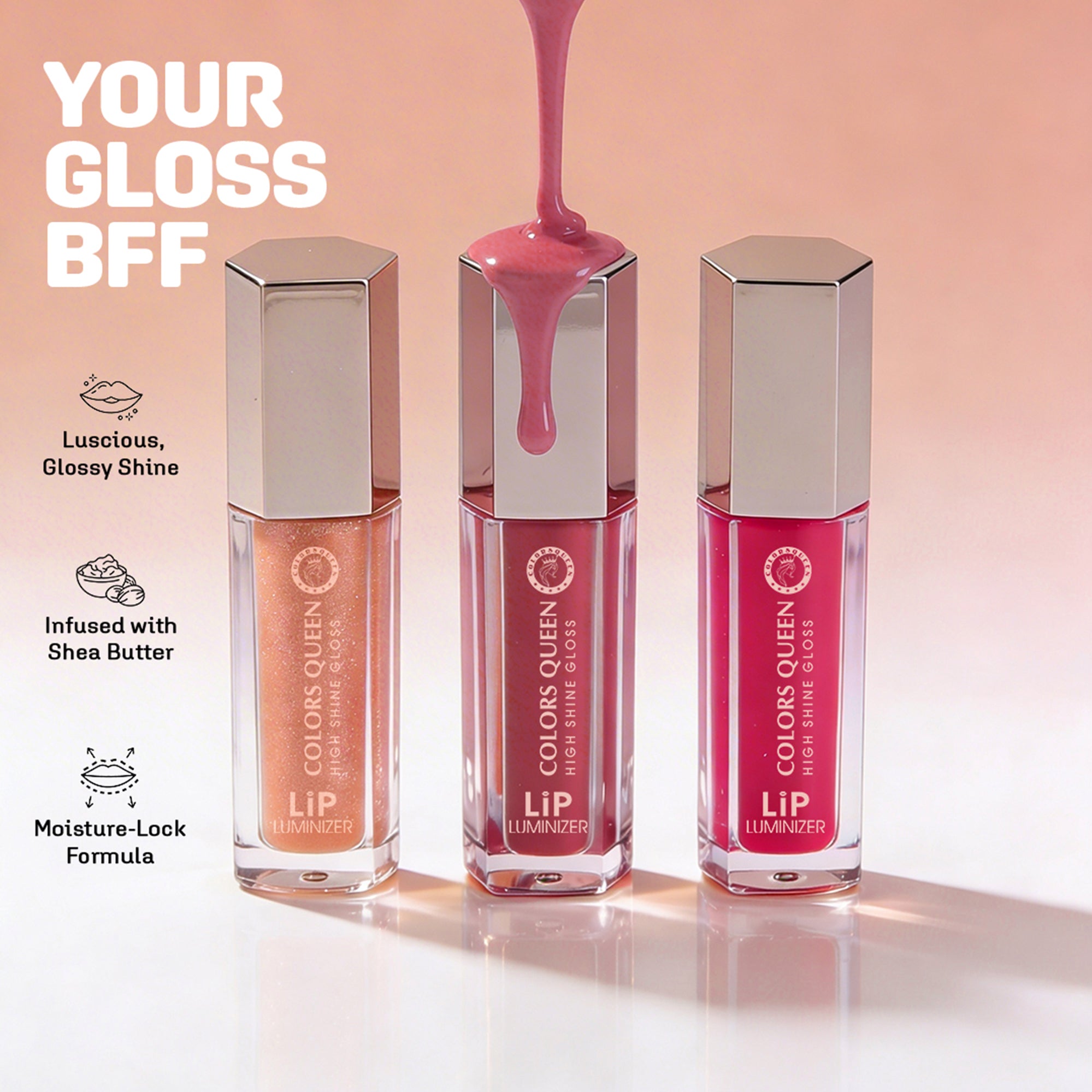 Colors Queen Lip Luminizer Gloss for Shiny, Hydrated & Plump Lips