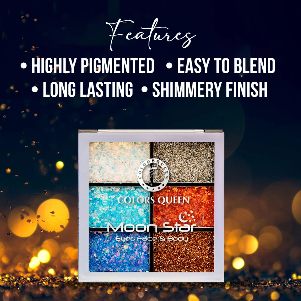 Colors Queen Moon Star Glitter Eyeshadow