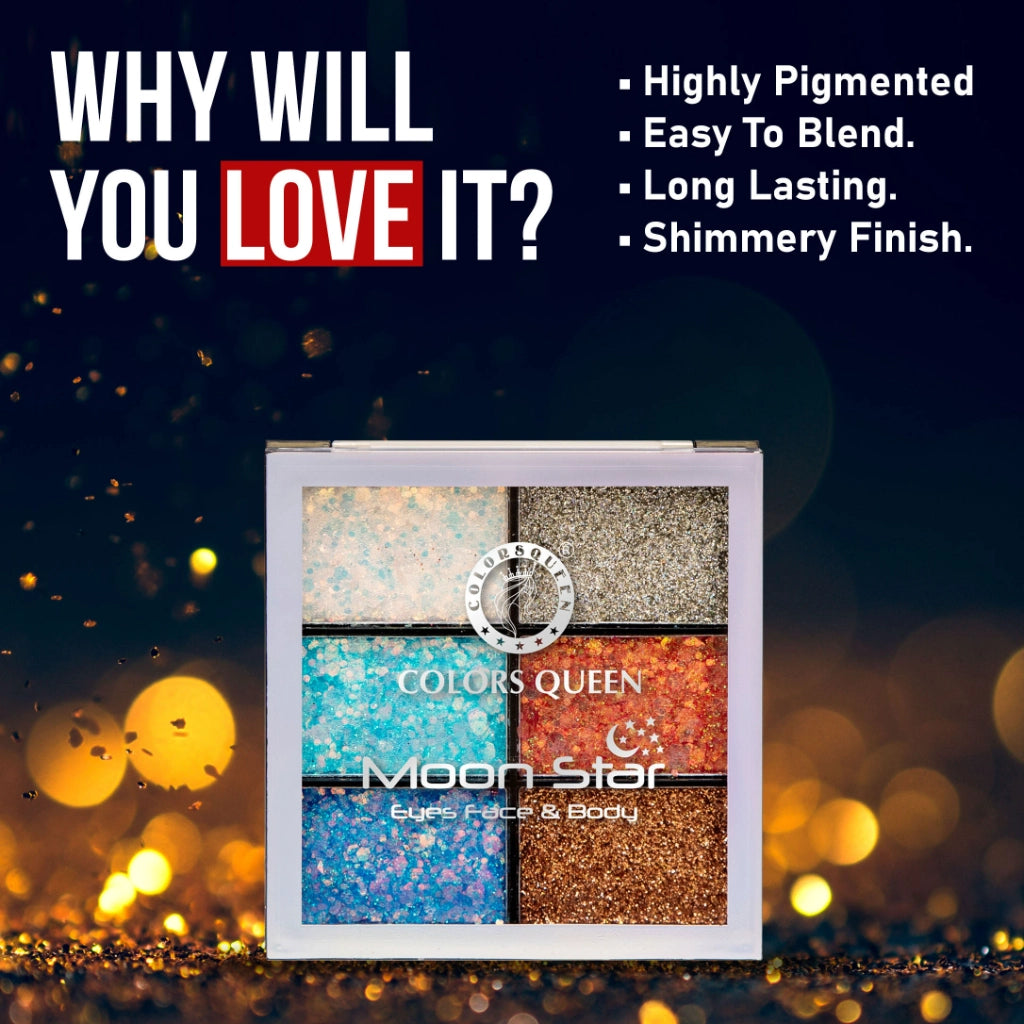 Colors Queen Moon Star Glitter Eyeshadow