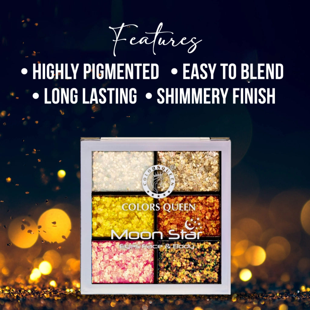 Colors Queen Moon Star Glitter Eyeshadow
