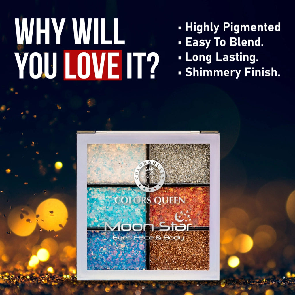 Colors Queen Moon Star Glitter Eyeshadow