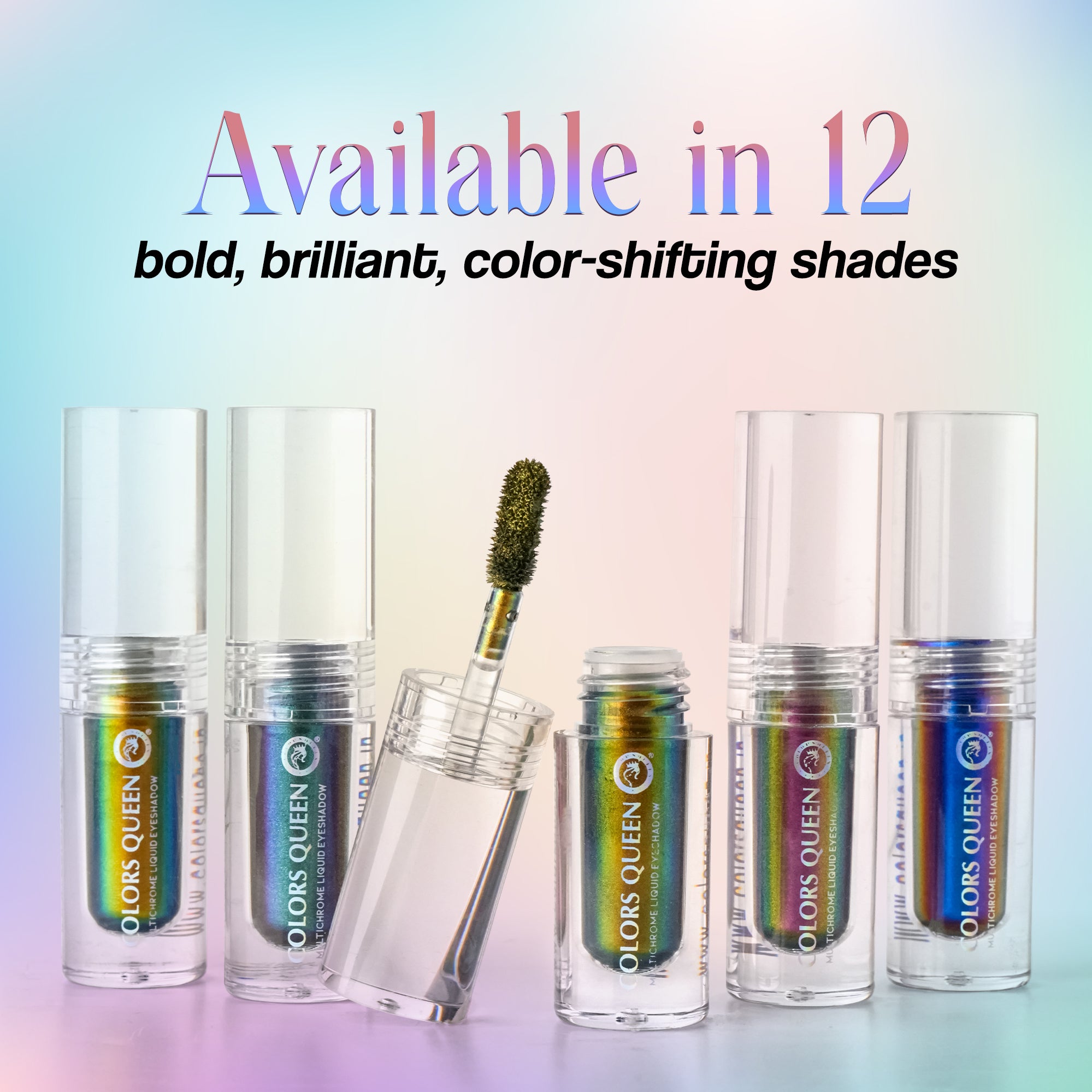 Multichrome Liquid Eyeshadow With Holographic Finish..