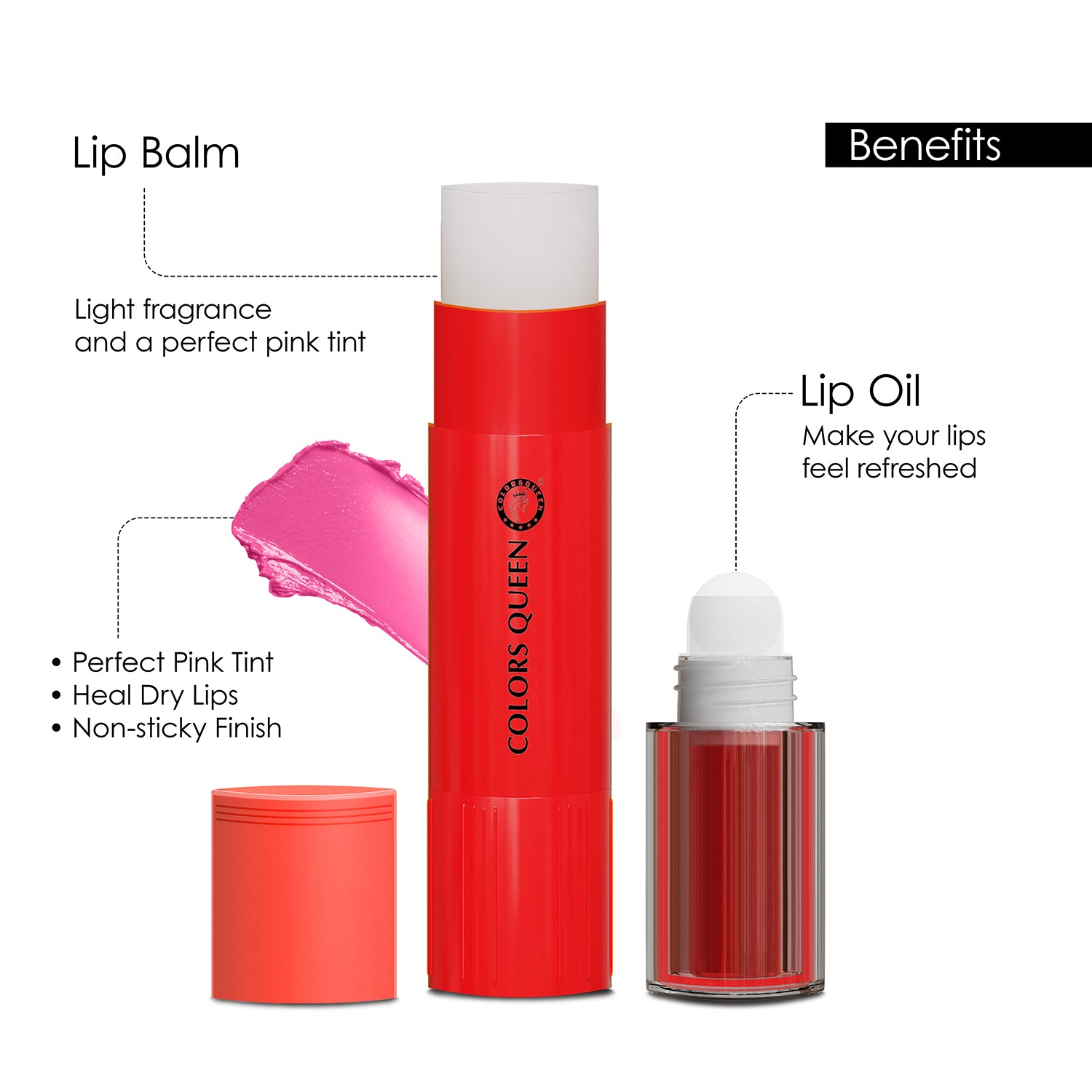 Colors Queen Lip Oil & Lip Balm