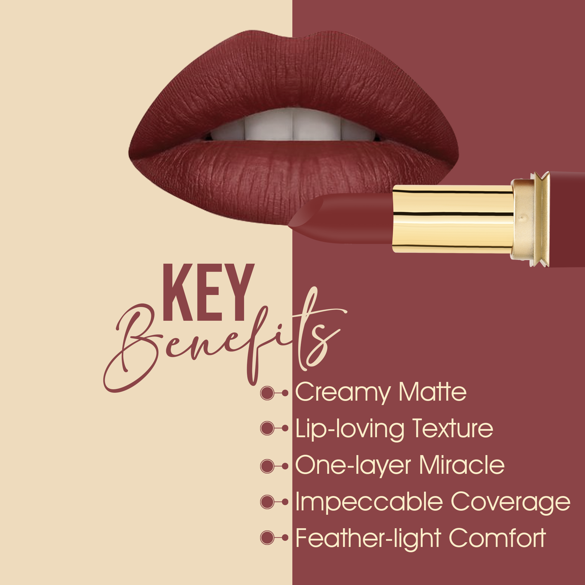 Colors Queen Nudeit Creamy Matte Lipstick