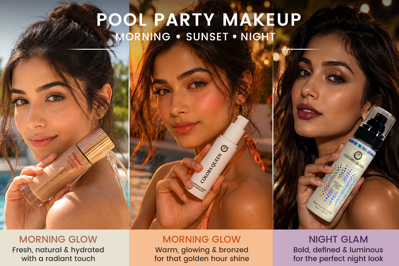 Pool Party Makeup: 3 Makeup Looks You Can Try for Different Time of the Day