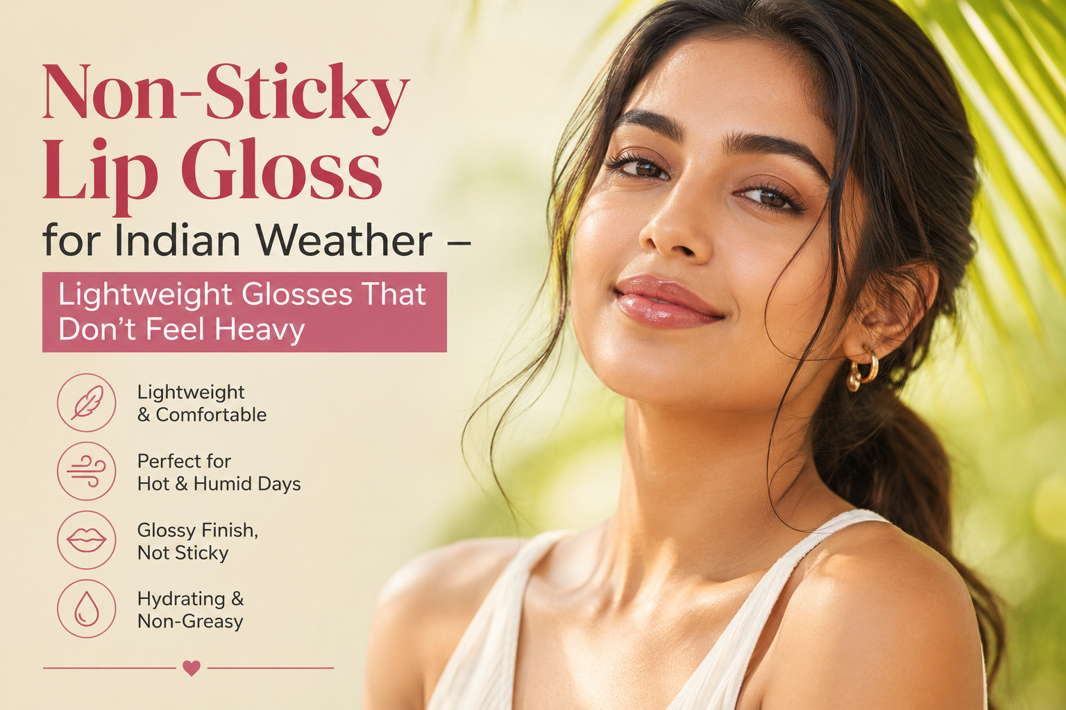 Non-Sticky Lip Gloss for Indian Weather: Lightweight Glosses That Feel Barely There