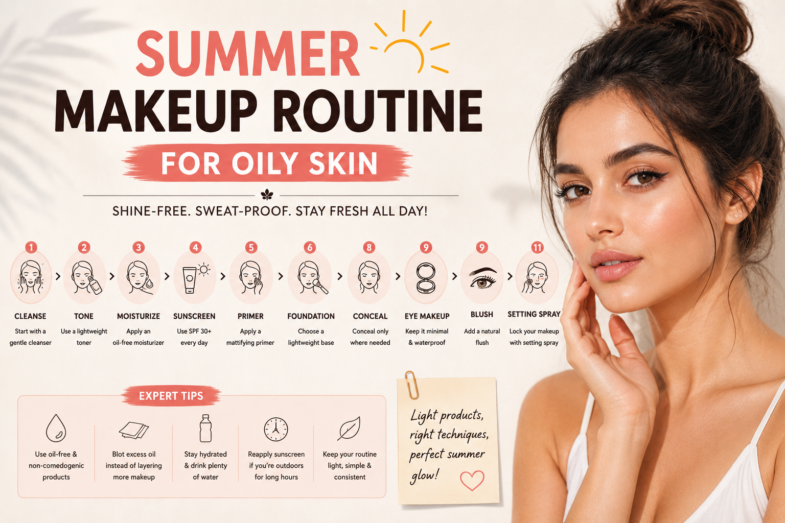 Summer Makeup Routine for Oily Skin