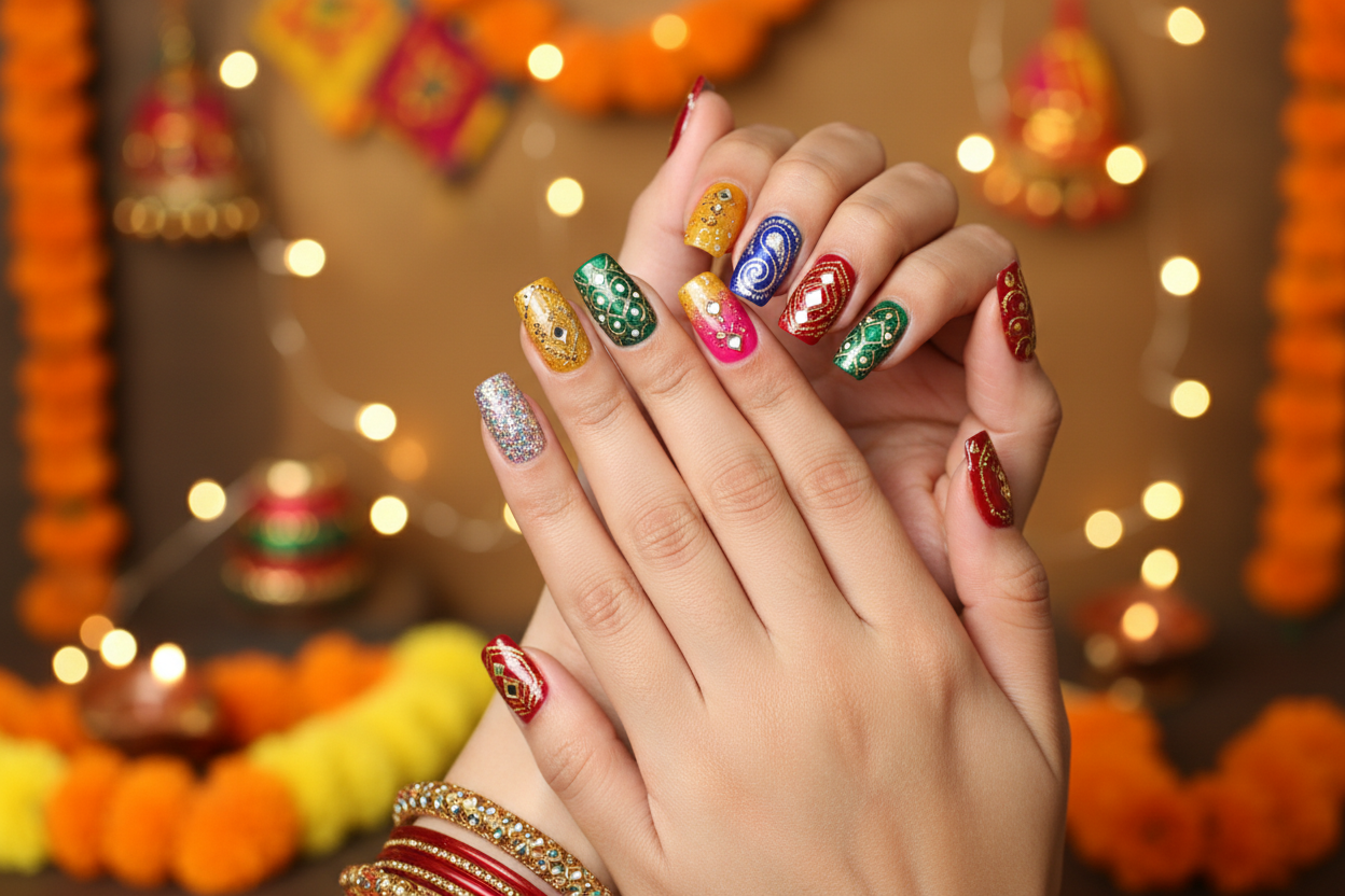 Dandiya Night Special Nail Polish Guide for a Perfect Festive Look