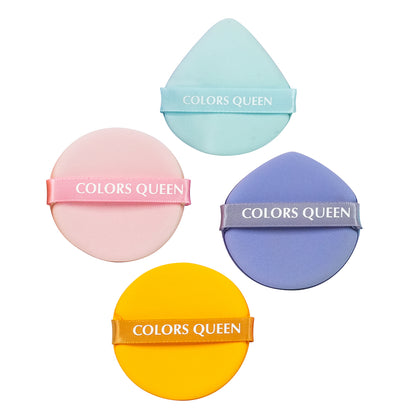 Pack of 4 Makeup Puffs with Powder, Foundation, Concealer &amp; Multipurpose Puff