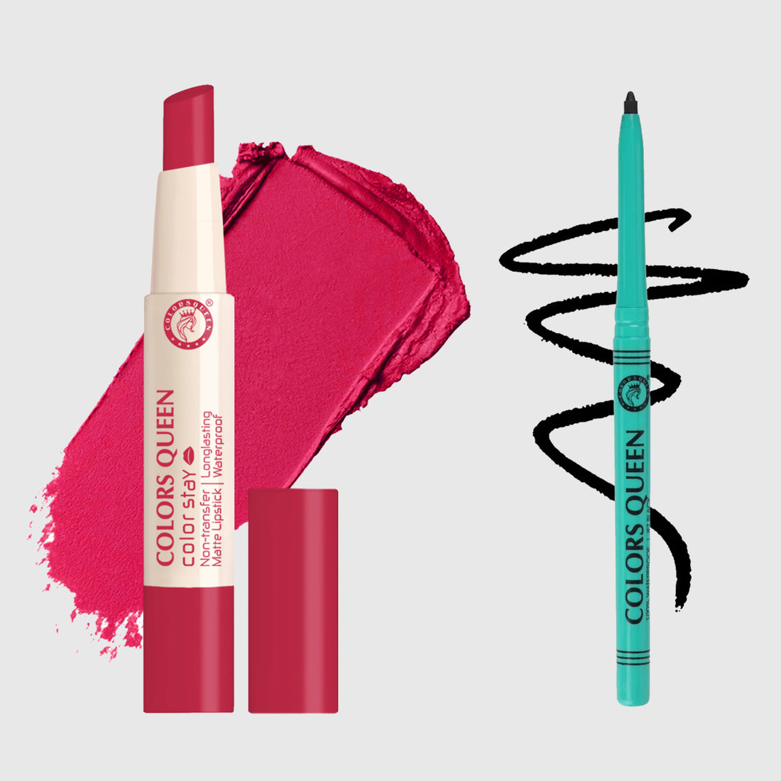 Color Stay Non-Transfer Lipstick and Bold Eyes Auto Kajal Combo