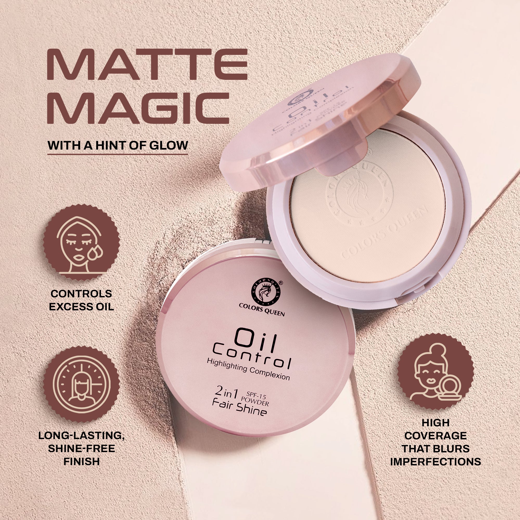 Buy Fair Shine Oil Control Compact Powder | 20 Gram – Colors Queen