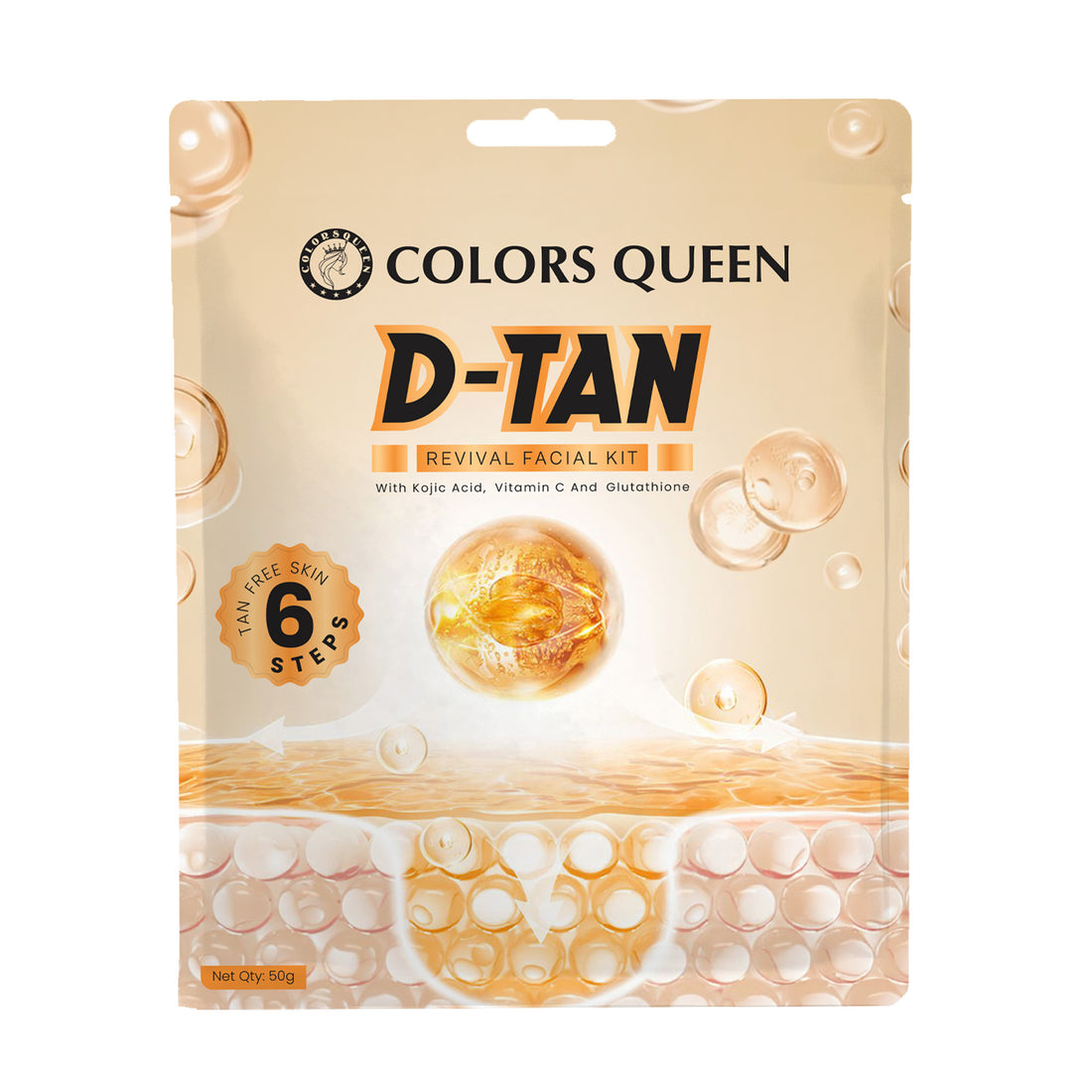 Colors Queen D-TAN Revival Facial With Kojic Acid, Vitamin C, and Glutathione