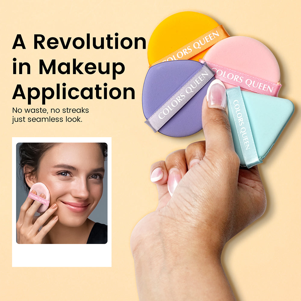 Pack of 4 Makeup Puffs with Powder, Foundation, Concealer &amp; Multipurpose Puff