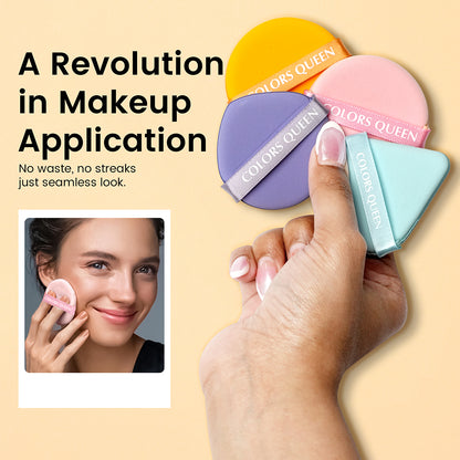 Pack of 4 Makeup Puffs with Powder, Foundation, Concealer &amp; Multipurpose Puff
