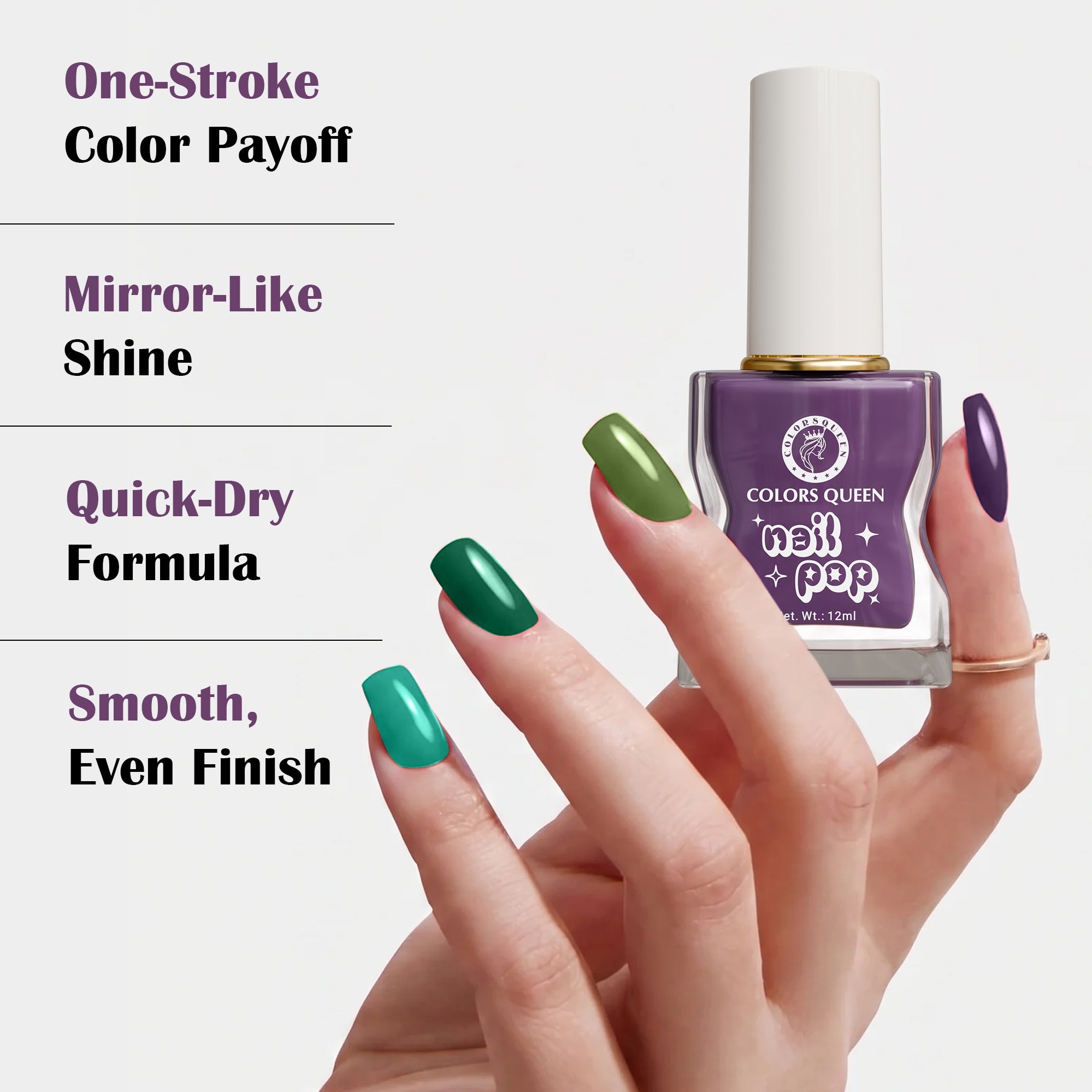 Nail Pop Nail Polish Combo with Rich, Vibrant Shades
