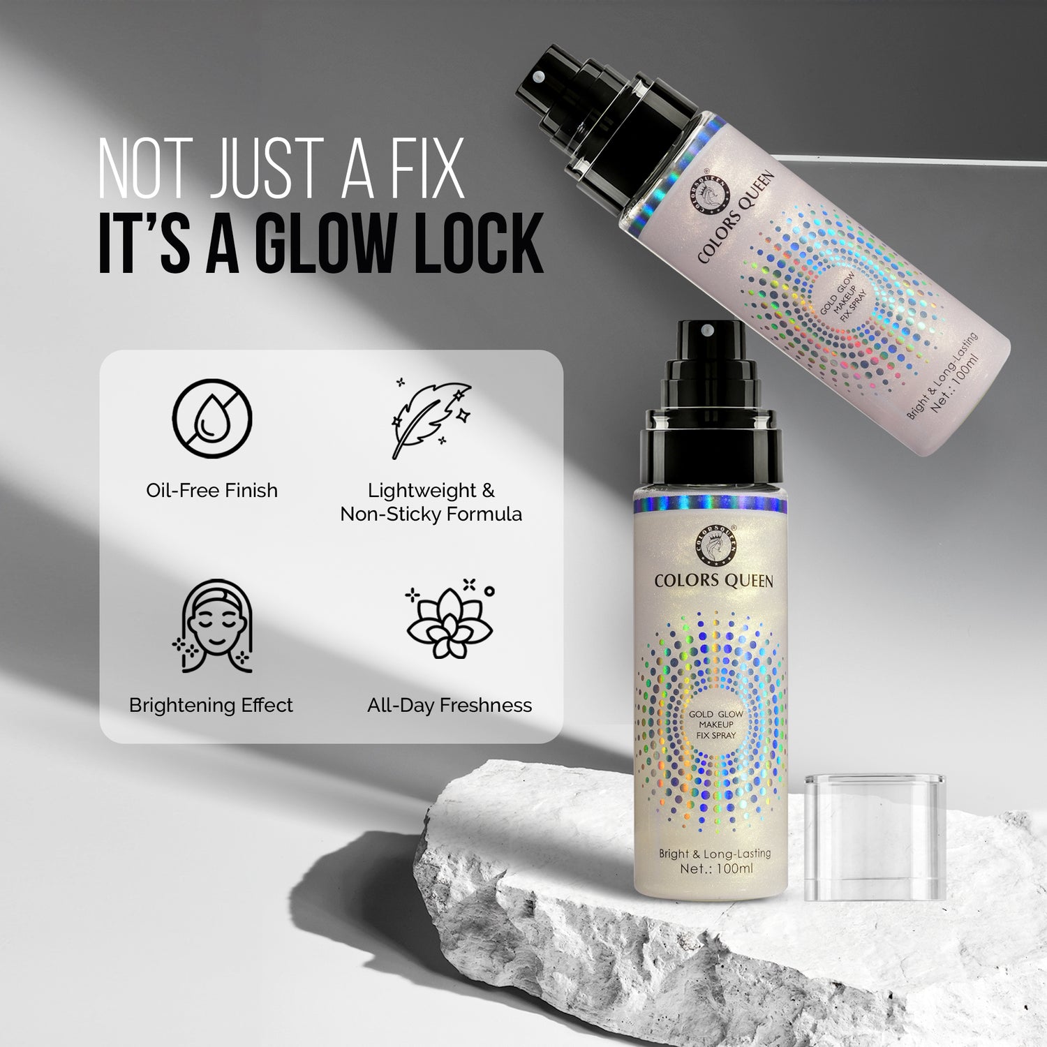 Colors Queen Gold Glow Makeup Fixer Spray